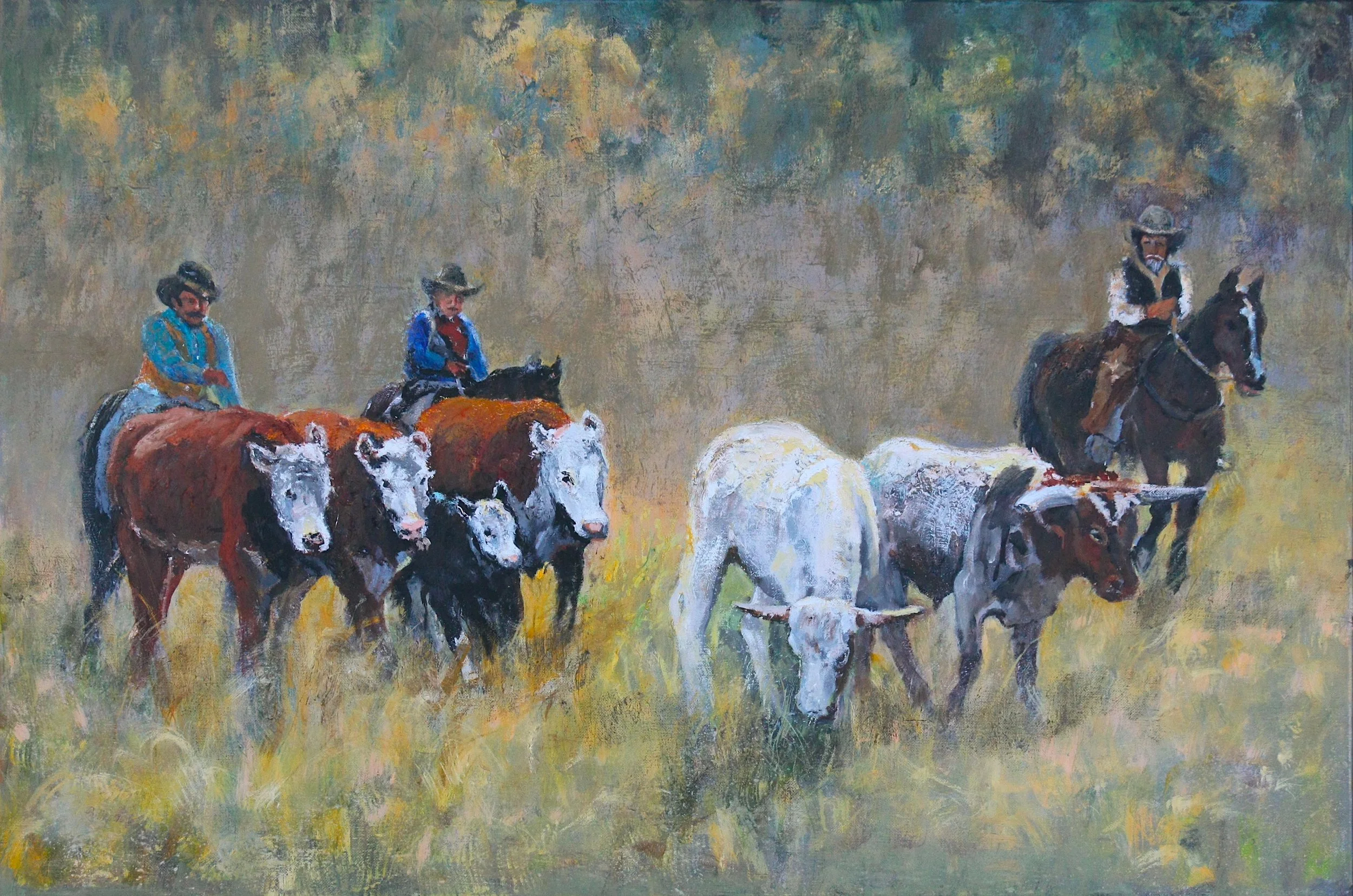 The Mamas And The Pappas   24x30 oil   On Linen  Gallery Wrapped  $3600