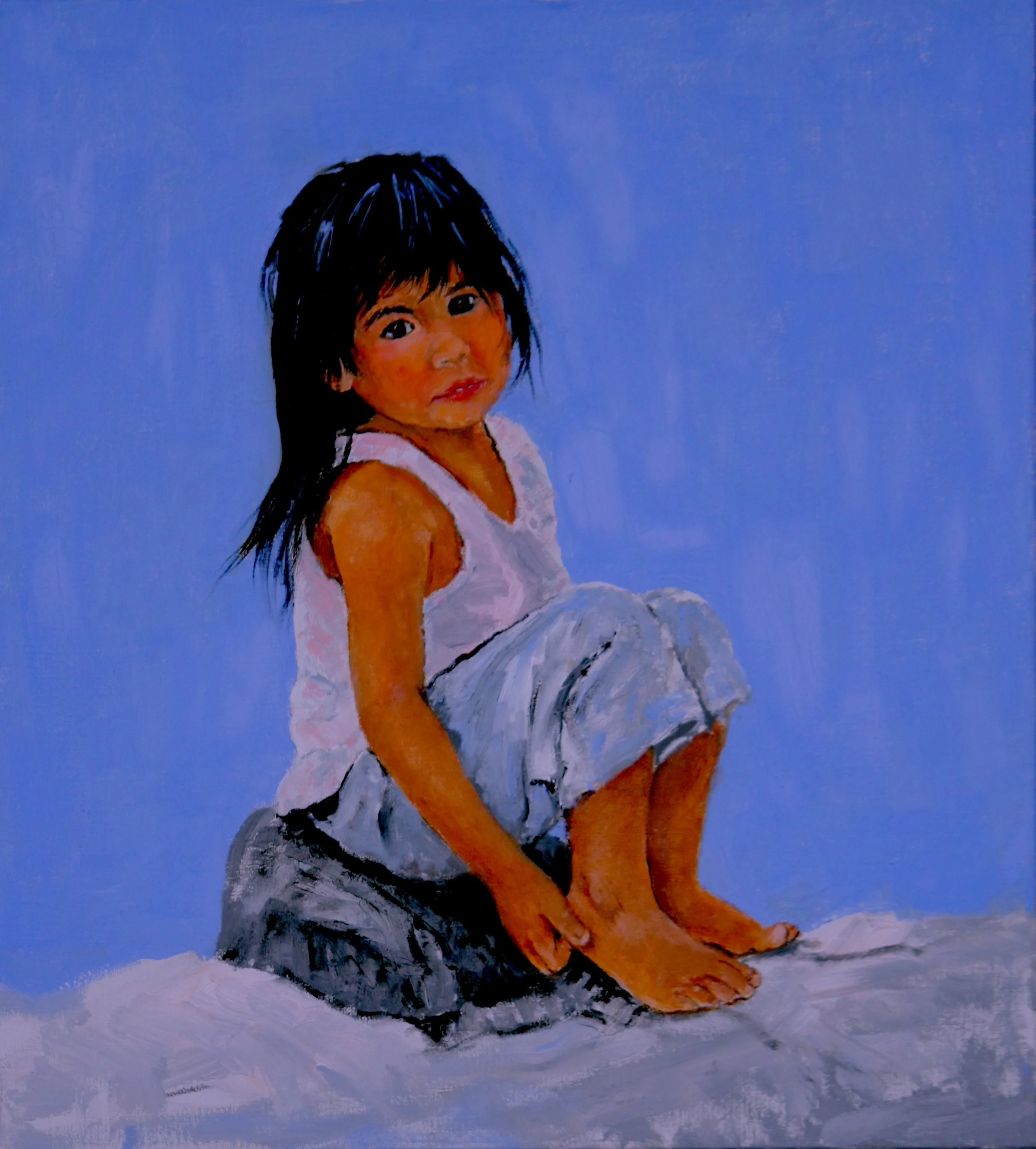 The Youngest  20x17.5   oil  On Limen On Panel Unframed  $1600