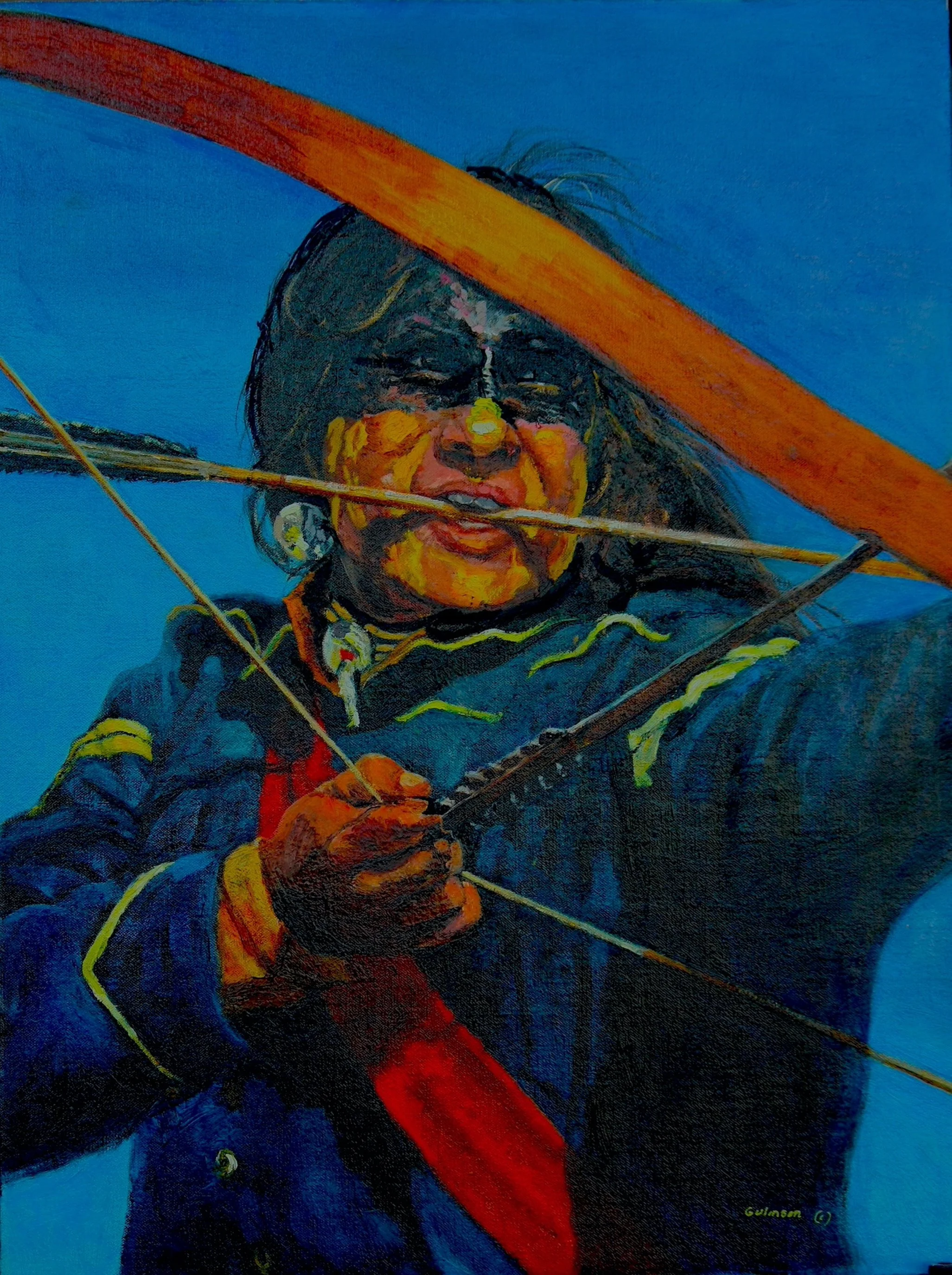 Defending The Cavalry  24x20   oil  On Linen On Panel  Unframed  $2300