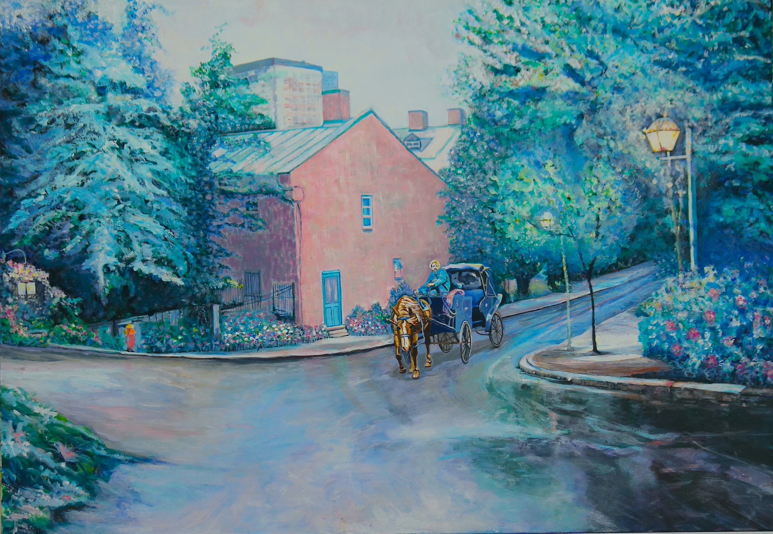 Morning In Quebec City, Canada   acrylic