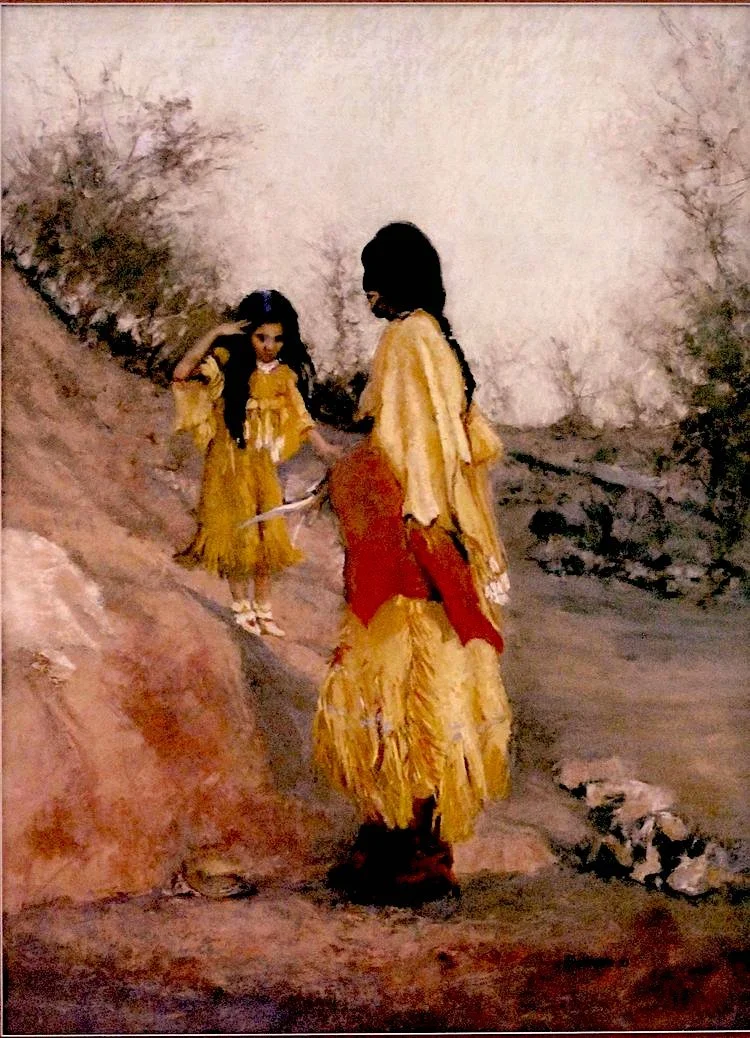 Be Careful Little One  28x21   pastel   Framed Under Glass  $3100