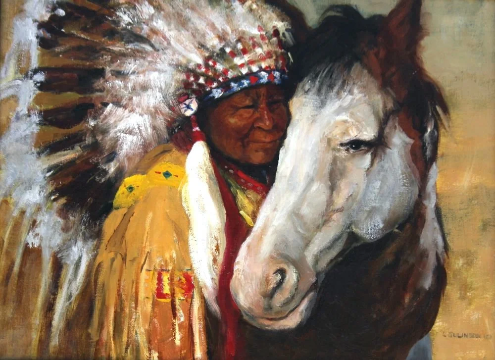 Loving Connection   18x24   oil  On Linen  Framed  $2100