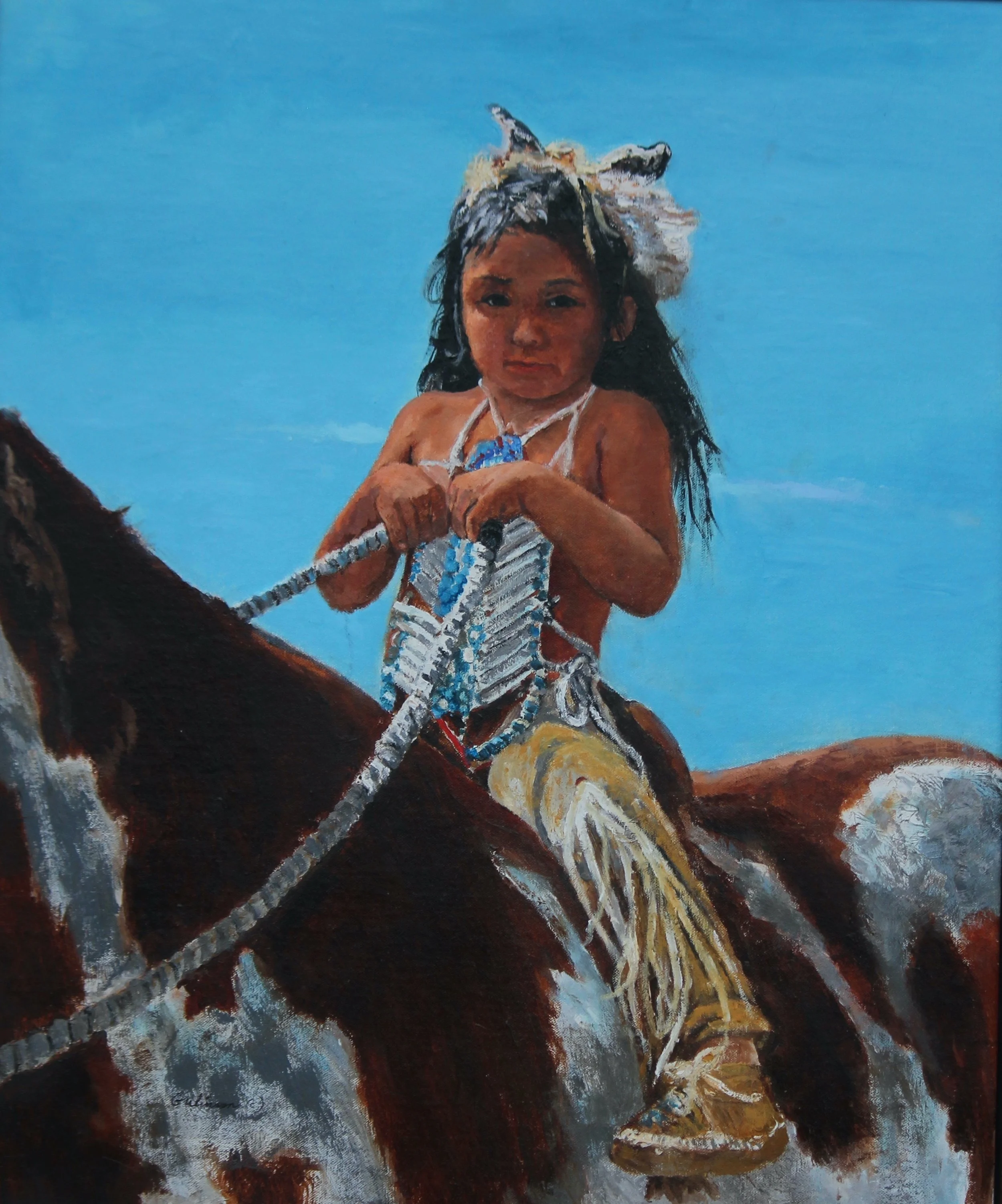 Being Very Brave   24x20  oil On Linen  Framed  $2400