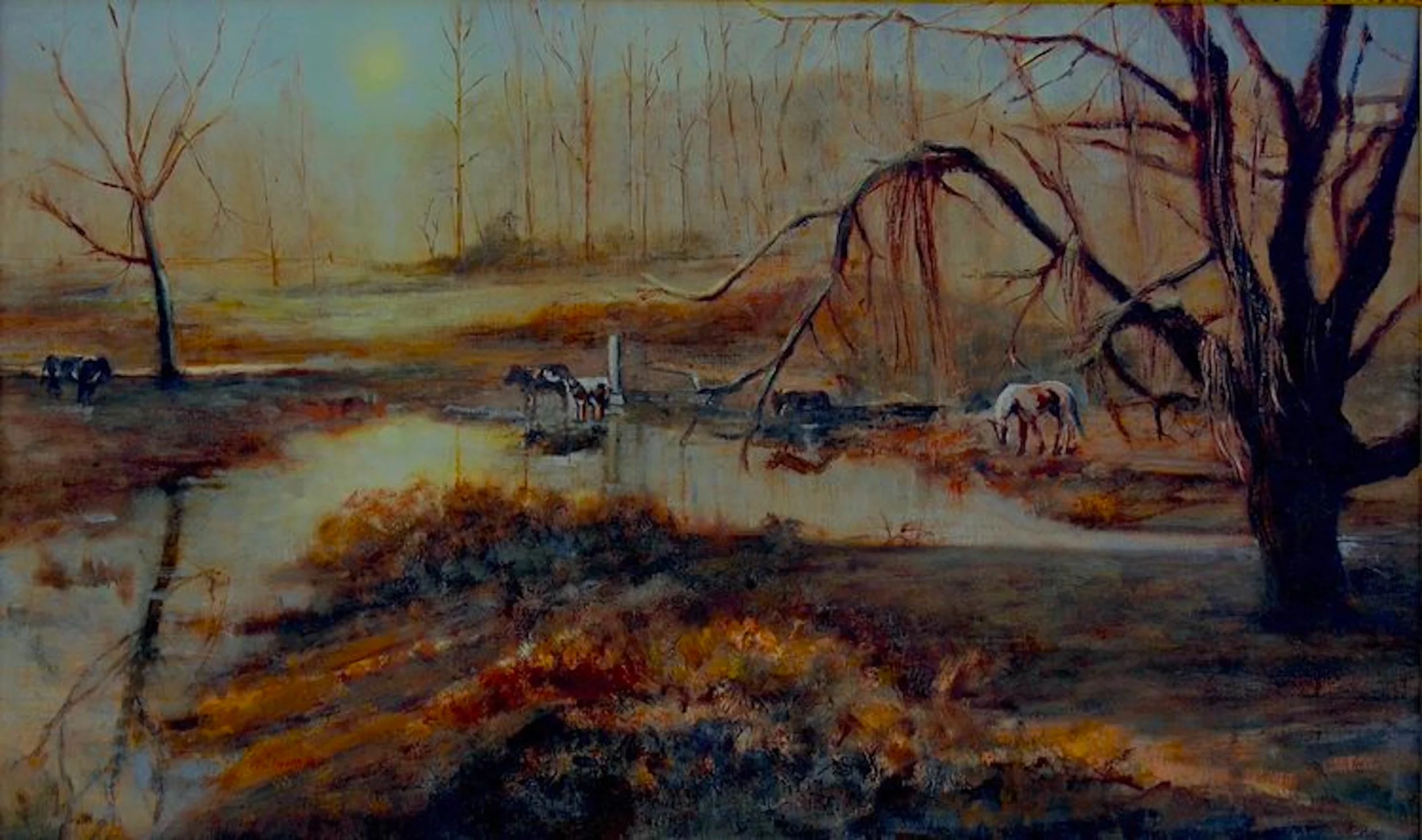 Solitude  23x40 oil  On Linen Framed  $4600