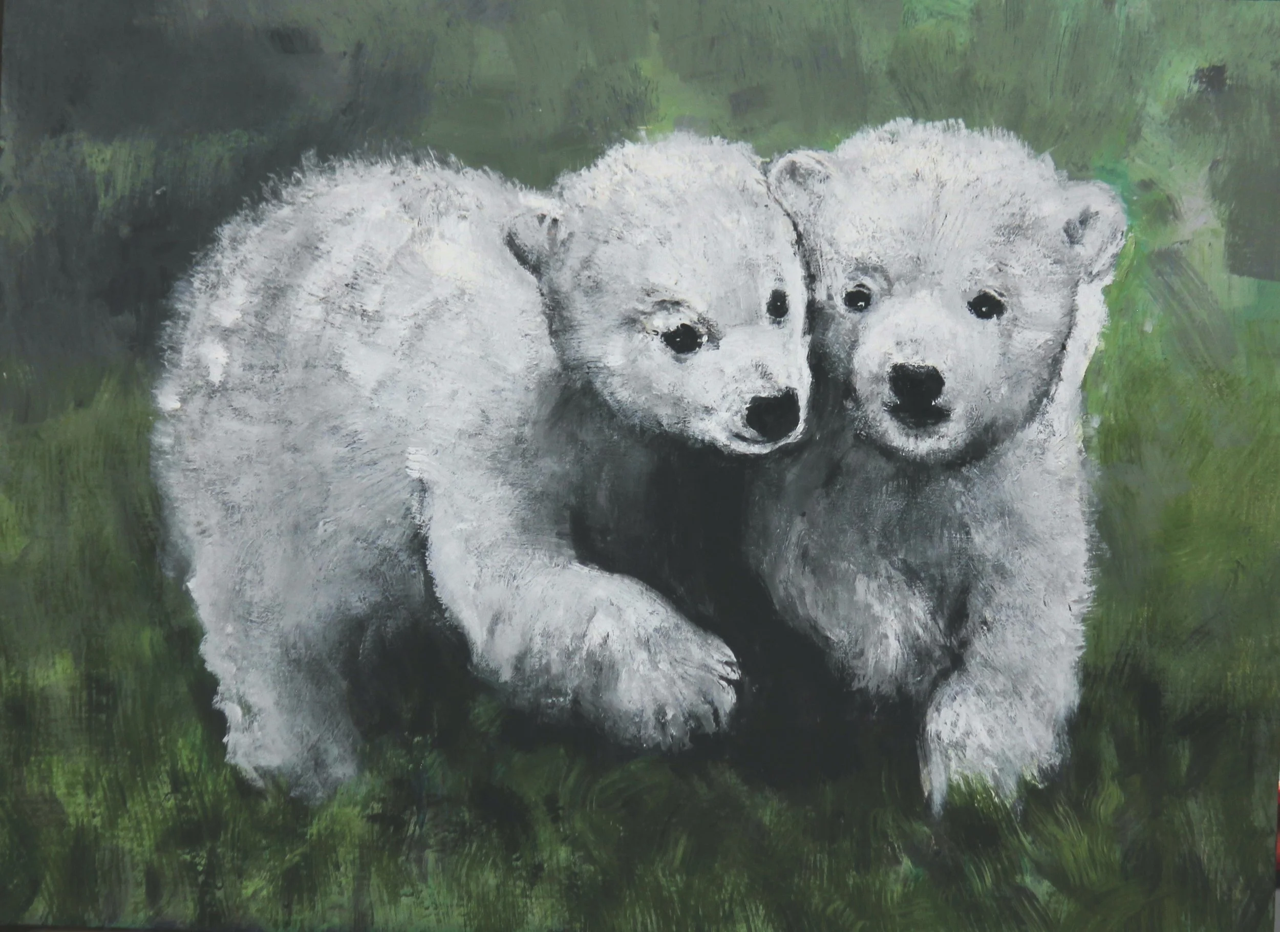 Snow And Frosty  oil  18x24  On Linen Canvas Unframed 