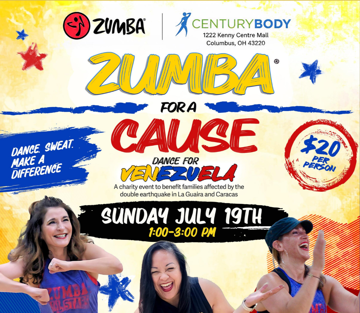 Sunday, July 19th, Zumbathon® for Venezuela