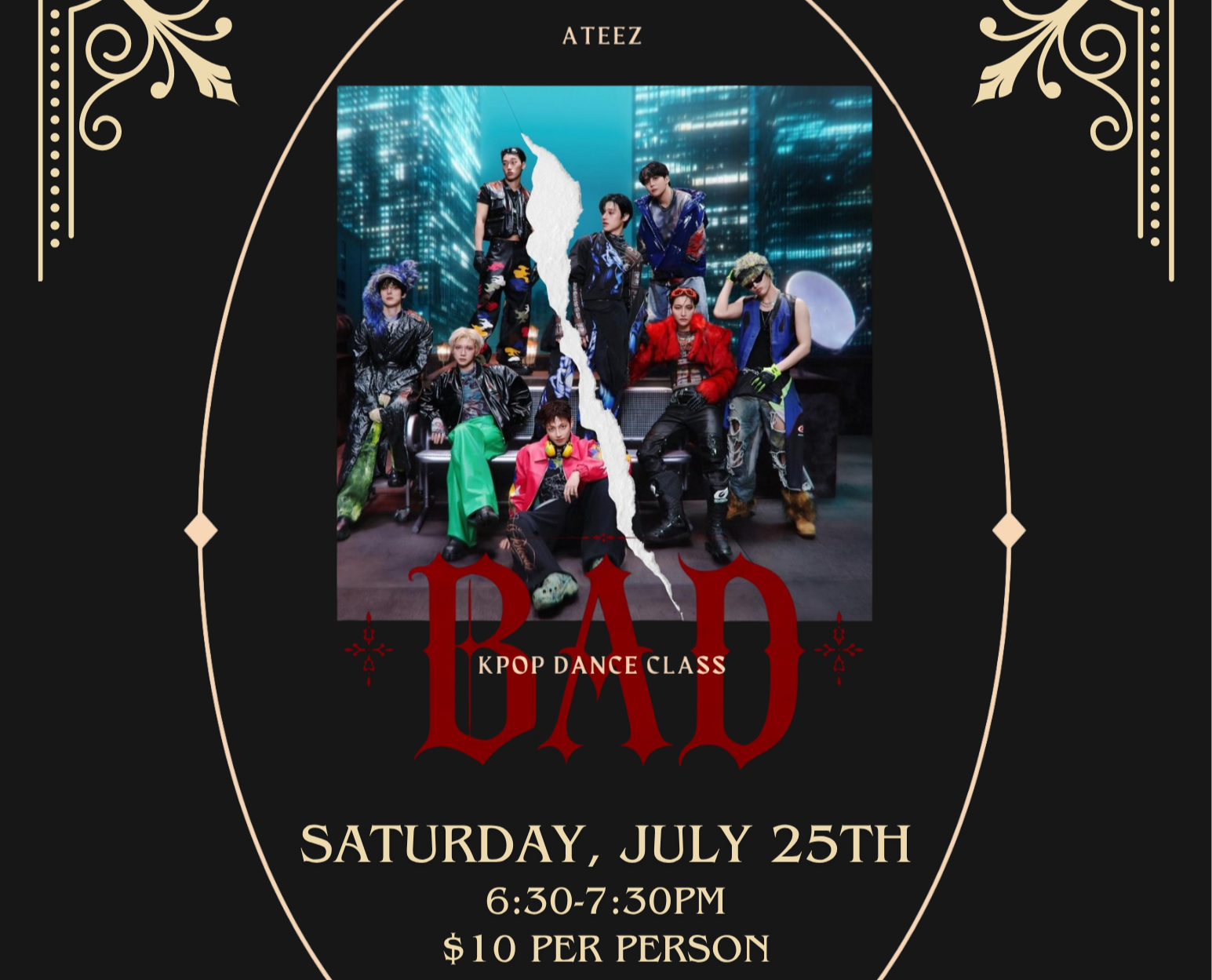 Saturday, July 25th "Bad" K-Pop Dance Class