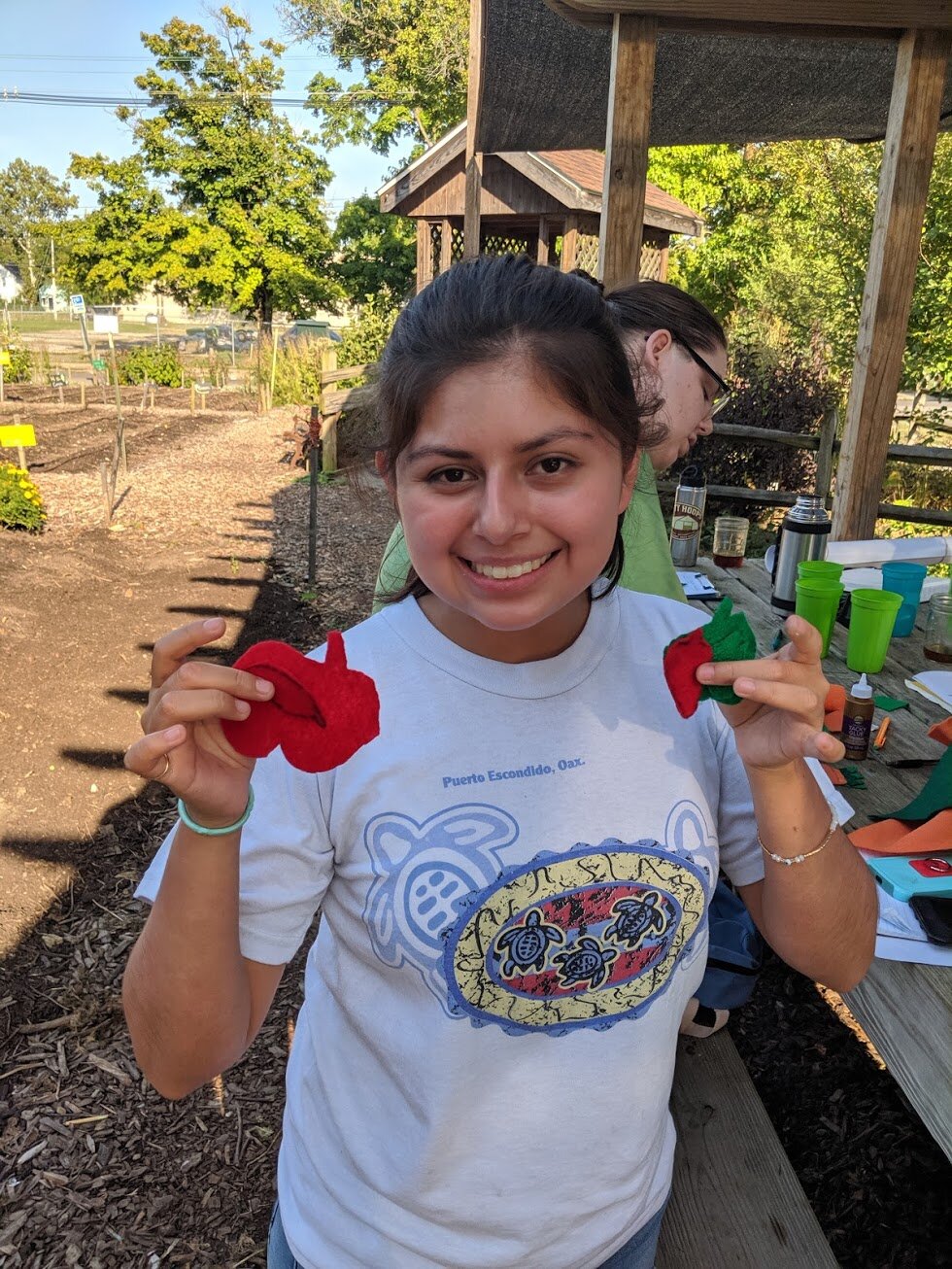 Jasmin Shows off her felt pieces