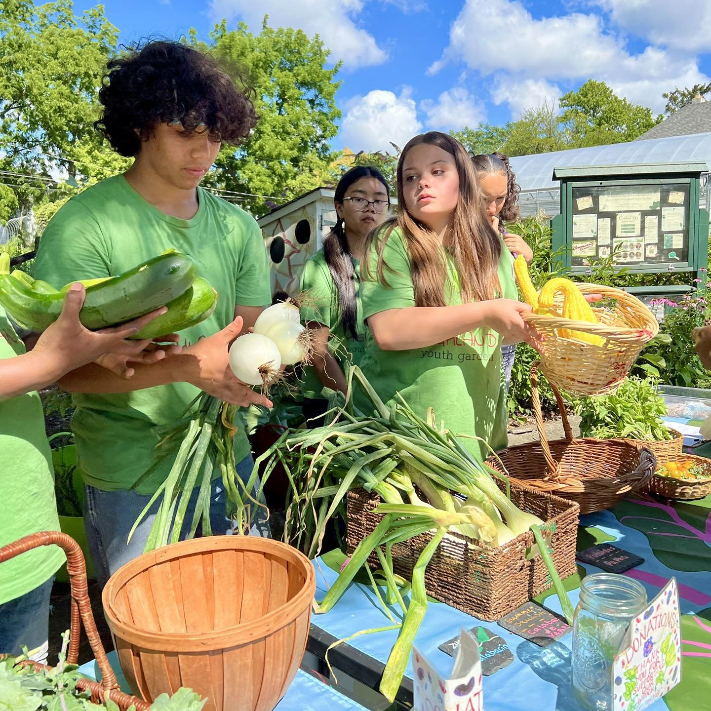 Stop by the garden TODAY! Explore our Garden Market filled with fresh produce and flowers. Today's market runs from 11:00AM to 1:00PM.

Our dedicated teens, who have worked tirelessly all summer, are now capable of setting up and managing these marke