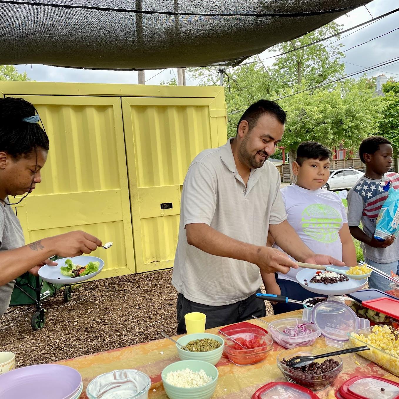 A big thank you to all our neighbors who joined us in the garden this past Thursday! The Community Dinner for August was a success. Highland Youth Garden hosts this complimentary dinner where we come together around the harvest table to enjoy a meal,