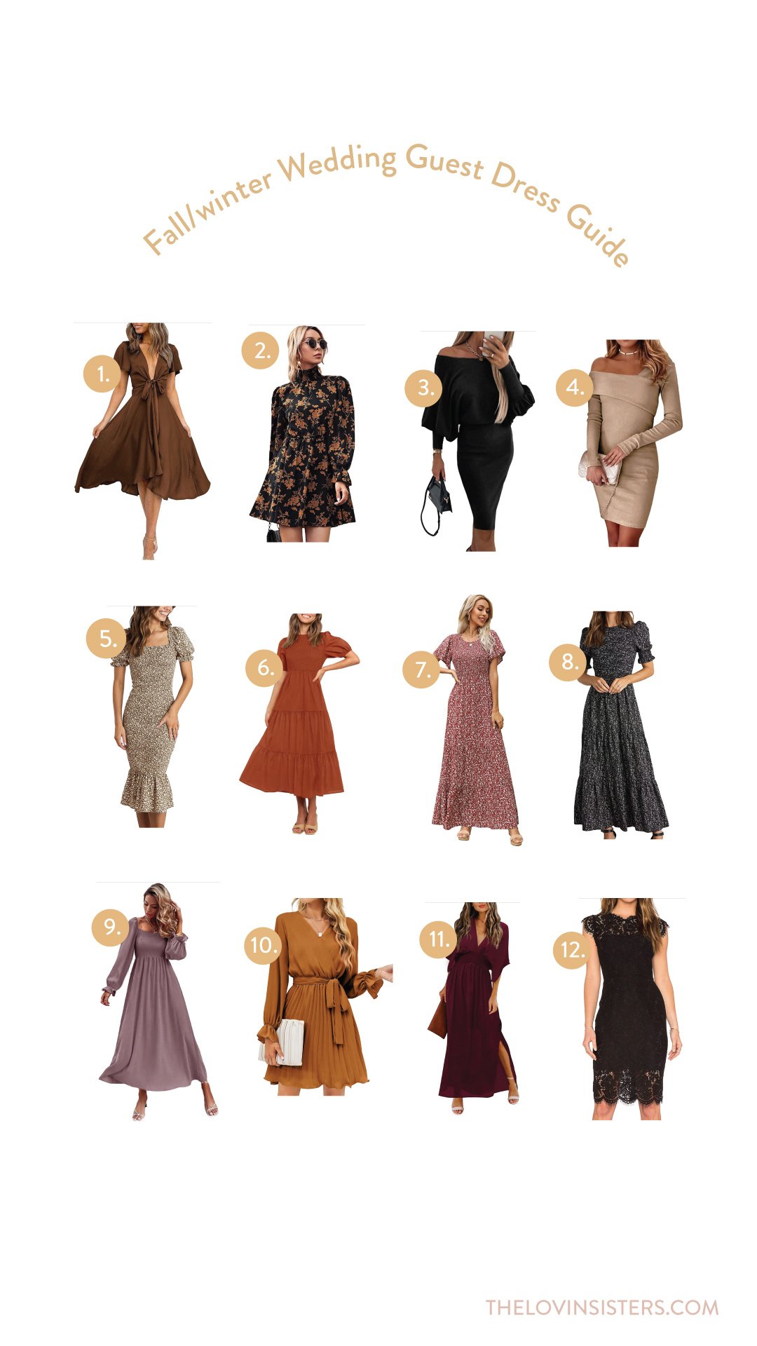 Fall/Winter Wedding Guest Dress Guide — The Lovin Sisters