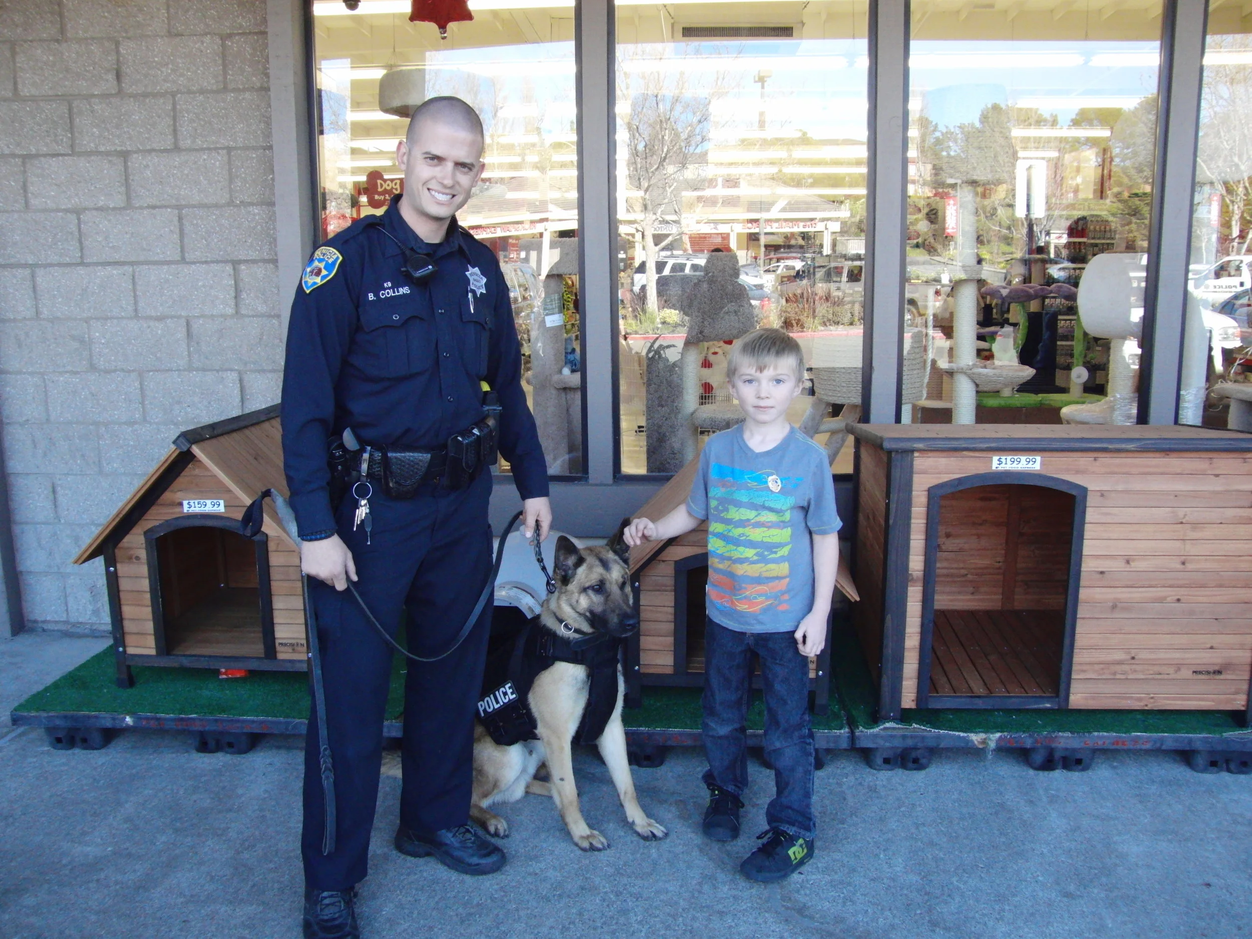 1) Ofc. Brian Collins BPD with Atos and Gavin.JPG