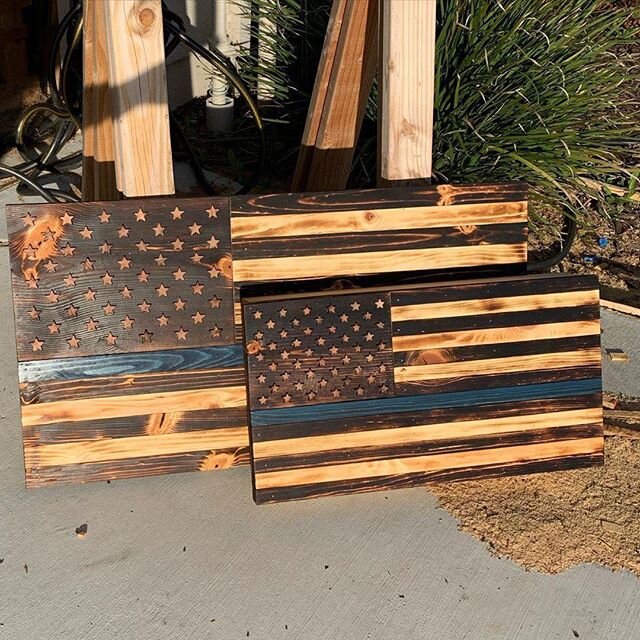 Are you coming to our SOLD OUT 2020 Crab Feed? If so keep an eye out for these AMAZING #thinblueline flags from @petersons_woodworking ....thank you so much for your amazing donation. Donation for the @gavinbuchananfoundation crab feed!!!! #woodworki
