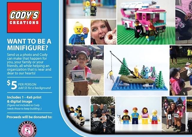 Ever imagine yourself in LEGO form? Our buddy Cody is currently running his very own fundraiser for @pink_heals_solano . We are loving the amazing photos of our legos, you don&rsquo;t get to keep them as Cody needs them to continue building but his m