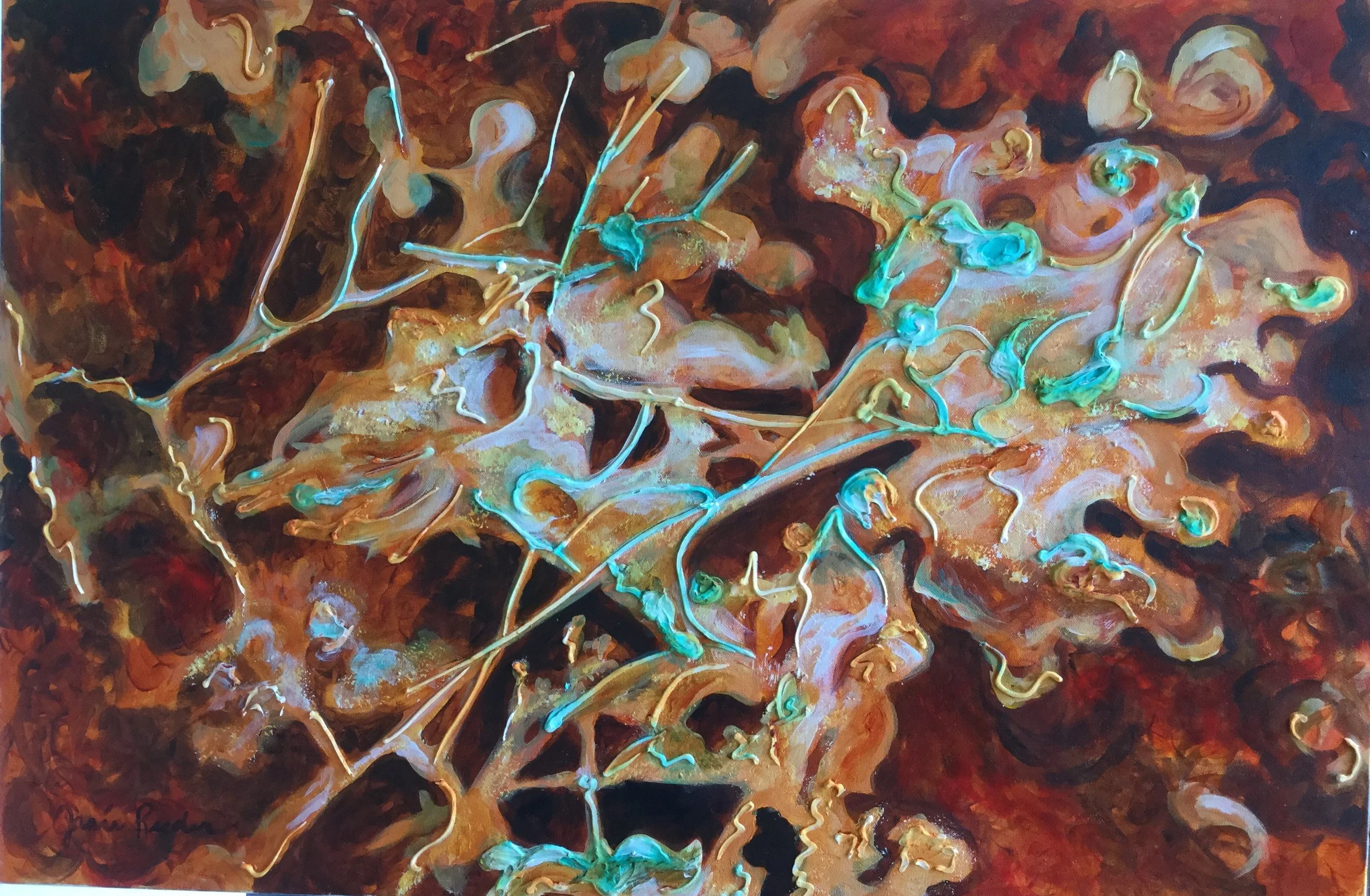 Biscuit Basin Copper #1     24" x 36"