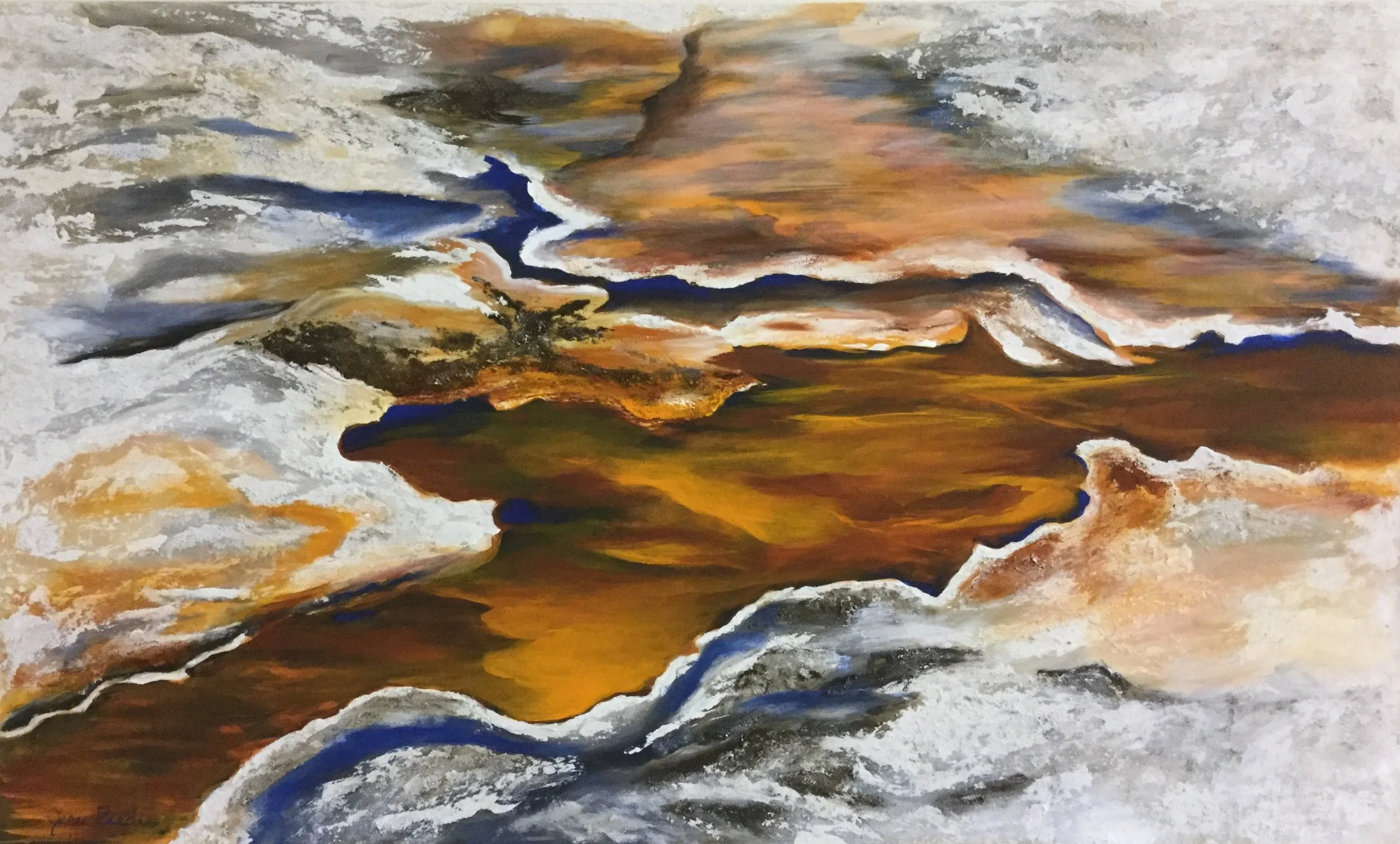 Crust of the Volcano     36" x 60"