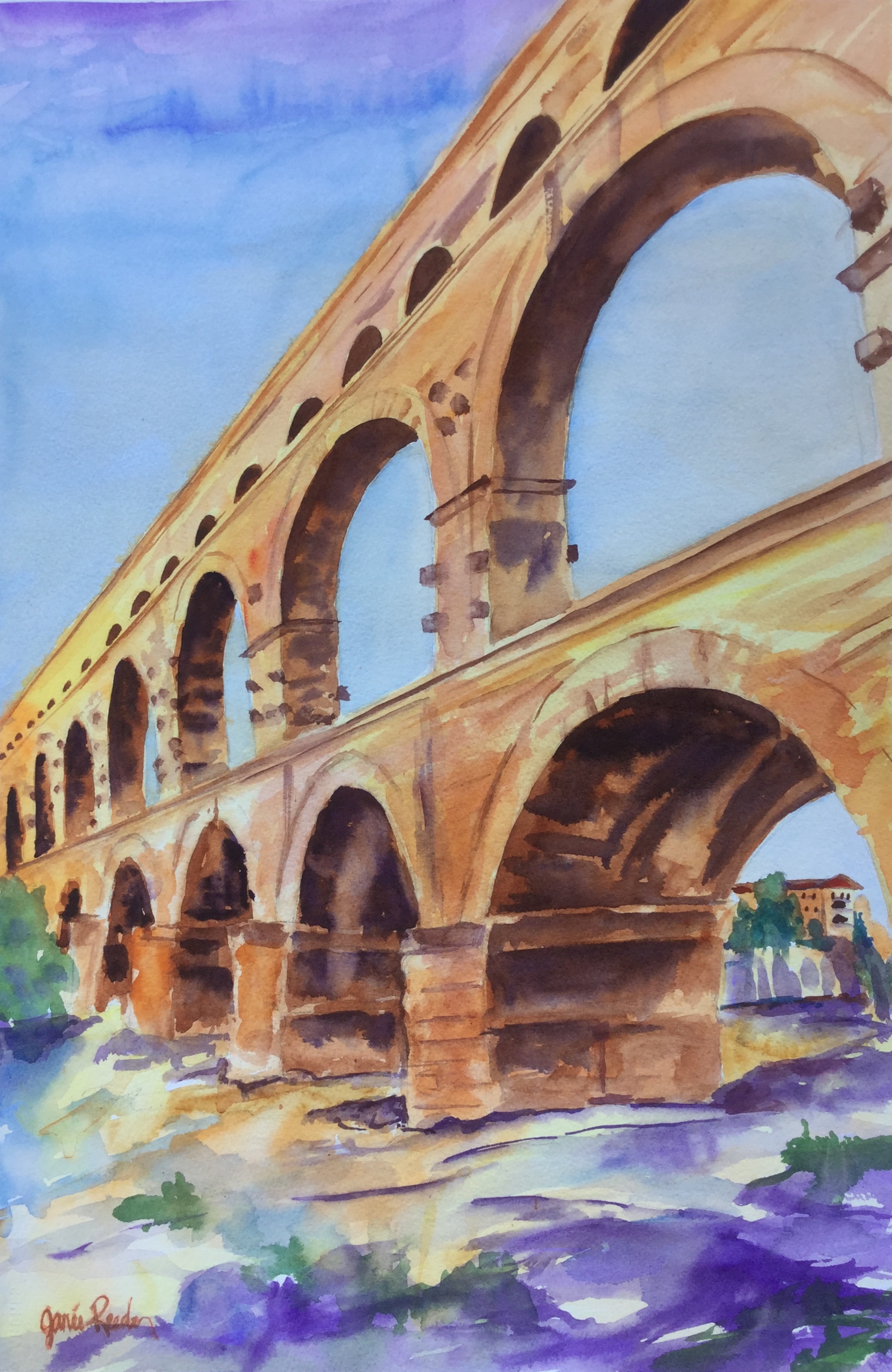 Pont du Gard, France #4     22" x 15"