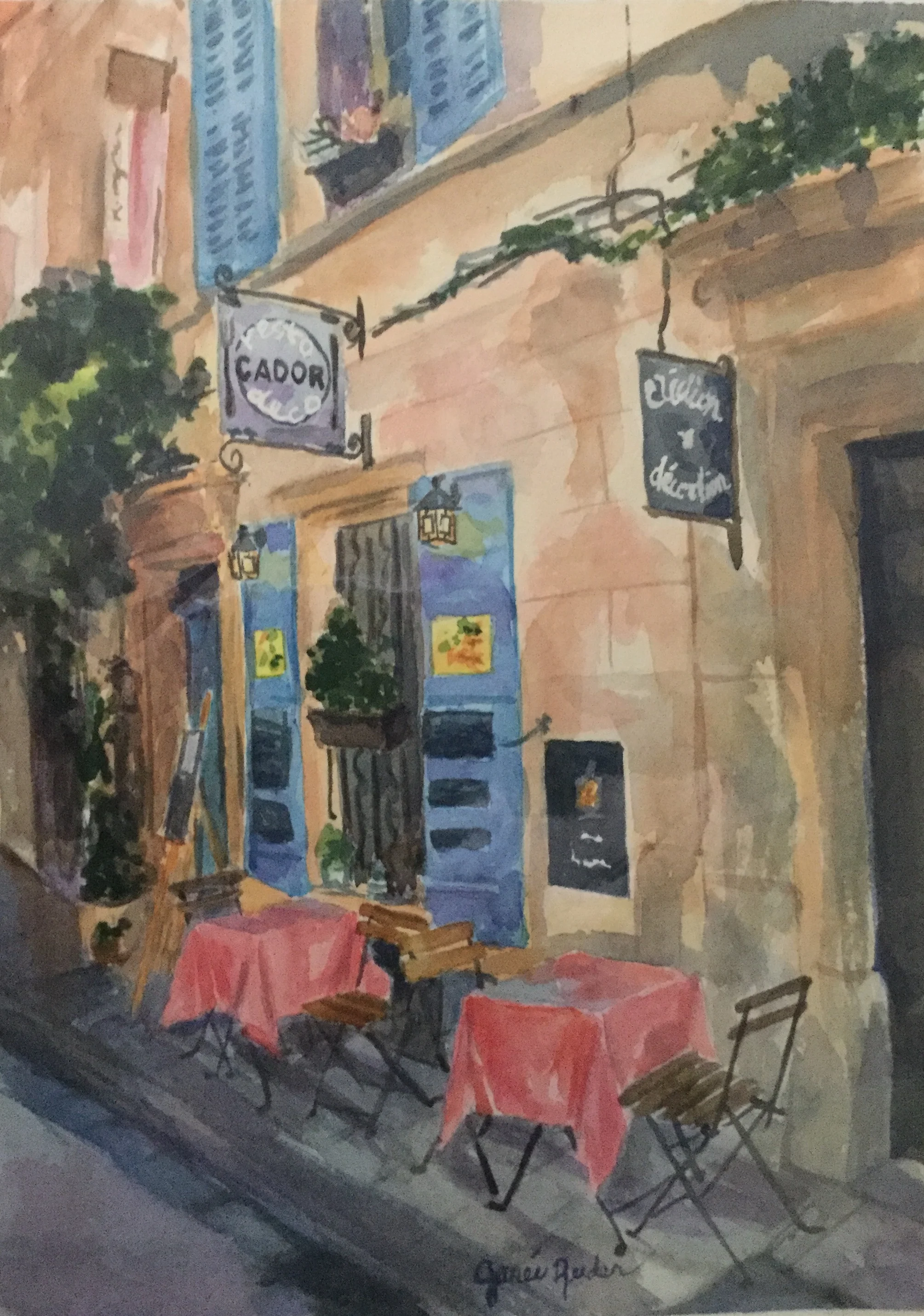 Arles, France Café     15" x11"