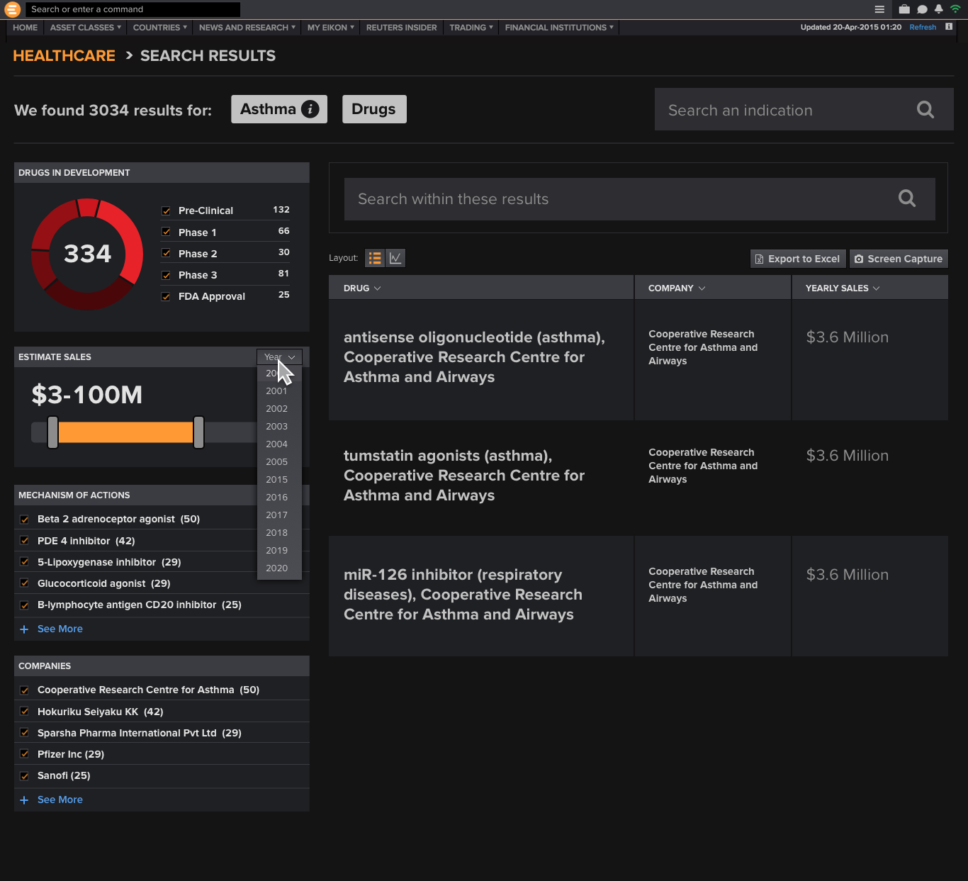 Thomson Reuters Eikon Healthcare Intelligence Ux Design Of The Application By Marine Thibault Marine Thibault In aceasta lume, și cred ca in orice lume, singurul fidel este dumnezeu. thomson reuters eikon healthcare
