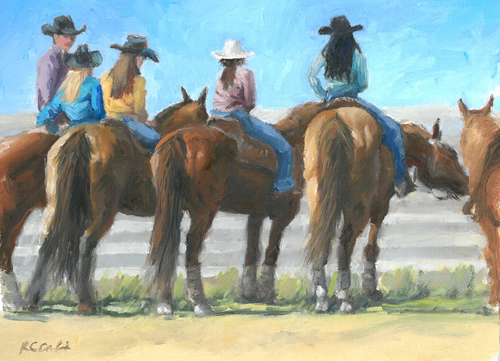 Waiting to Ride | 11.5” x 8.5”” | Oil on canvasbord | AVAILABLE | Contact me: kc@kccaliartist.com