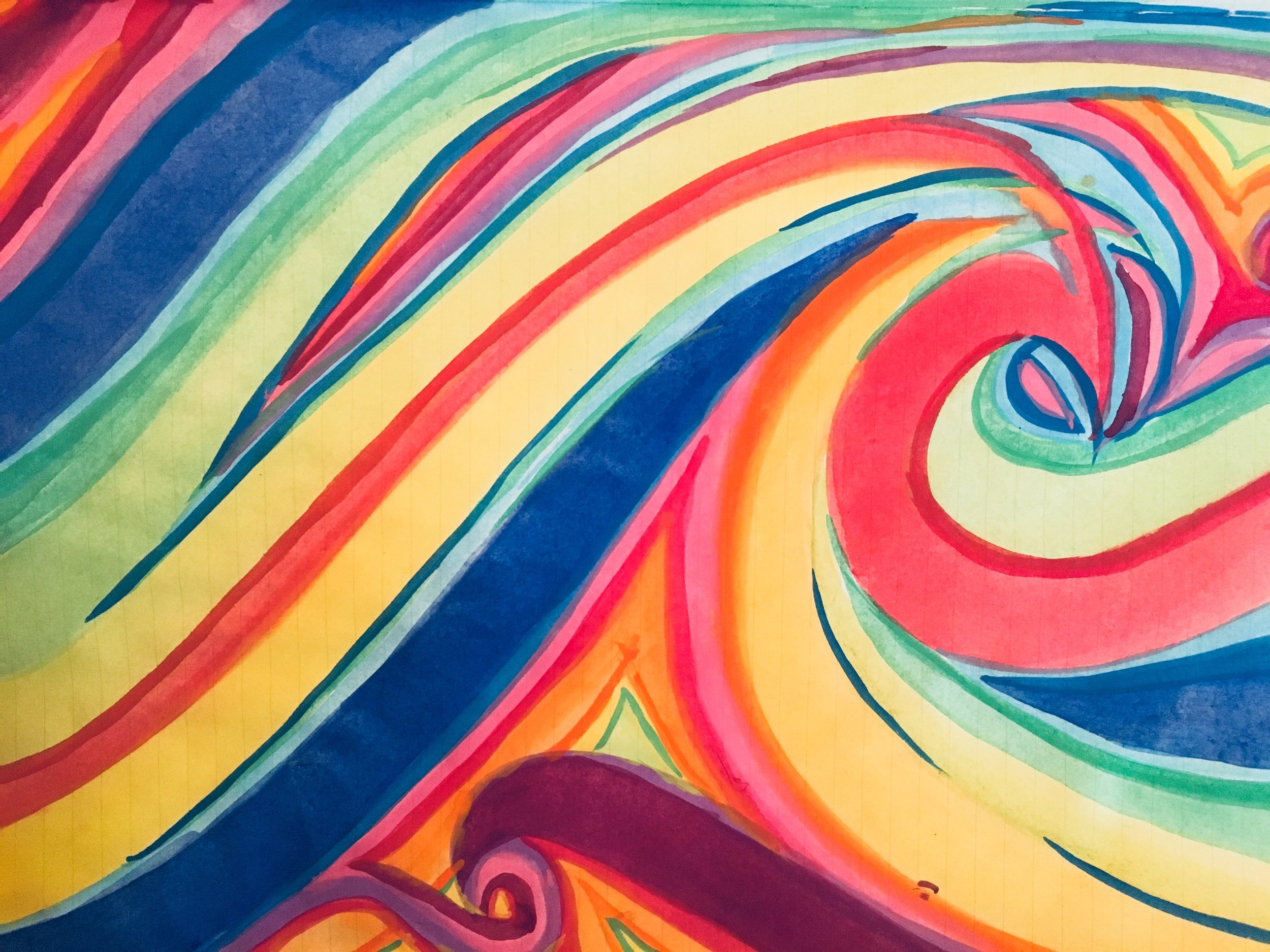 Rainbow WaveSee art lapse happy thursday!