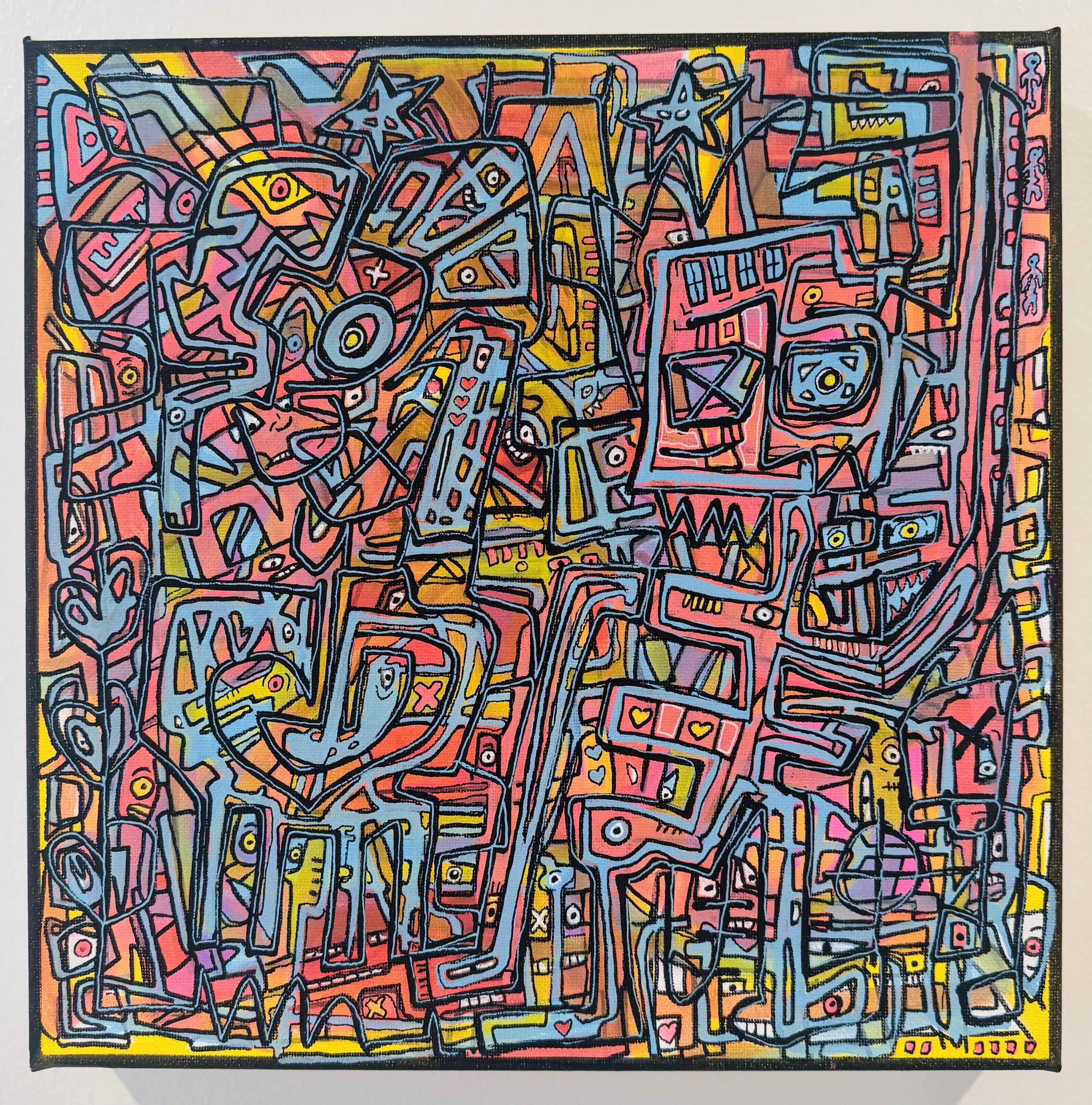 The Bullshit Was So Loud I Went Blind_12x12_mixedmediaoncnavas_Tchay.jpeg