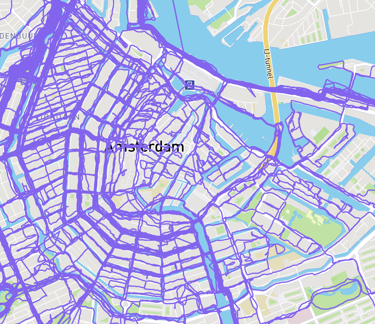  Final product: I’ve run (nearly) every single canal/street of the inner-ring of Amsterdam! I’ll admit, I missed a few streets in Amsterdam East. Unfinished business. You can find the interactive map     here   .   