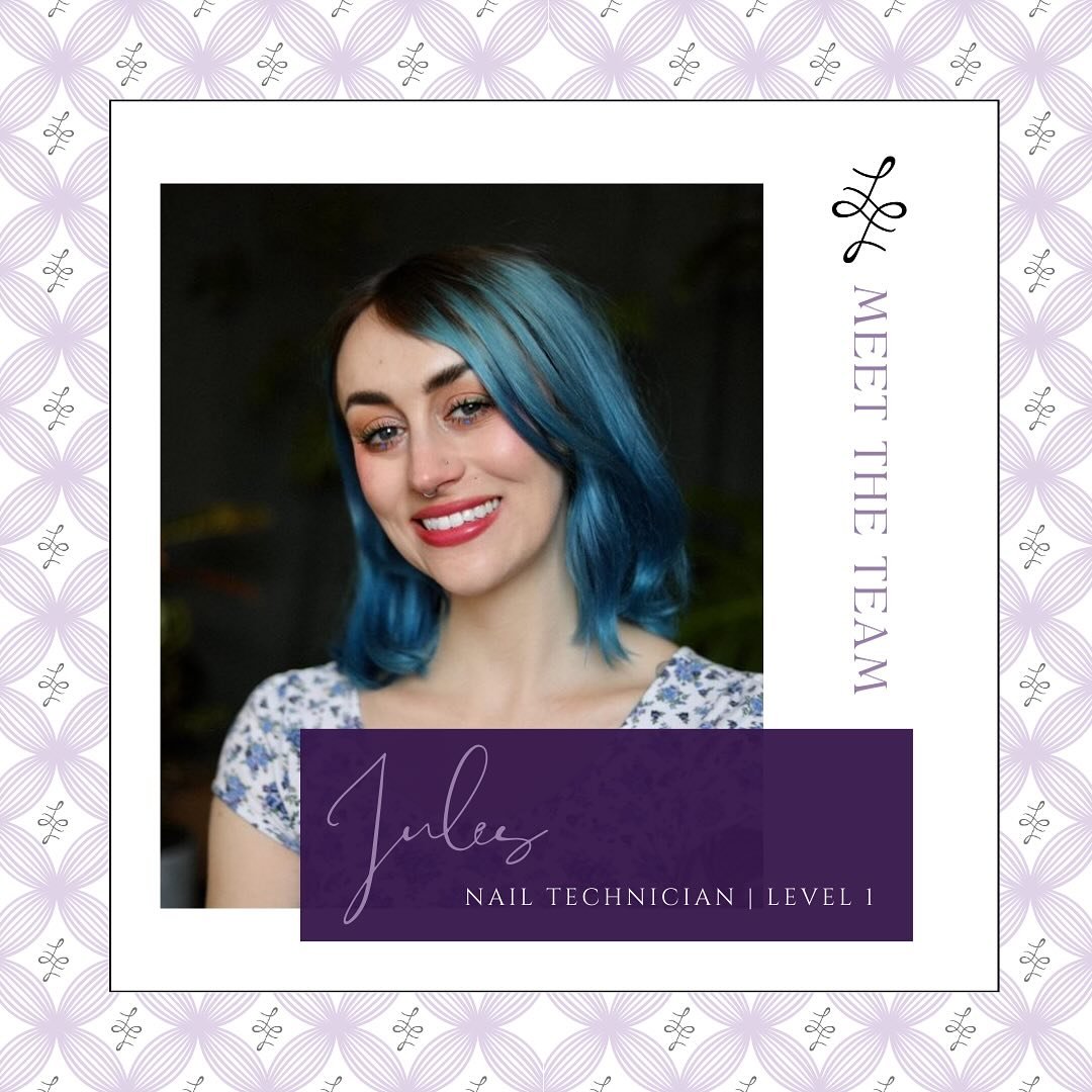 Welcome Jules!🤩
&bull;
Jules is a talented nail technician &amp; esthetician originally from Baltimore! She moved to Pittsburgh from West Virginia at the beginning of this year💜 Her favorite services are Gel-X and nail art, and she will use her OCD