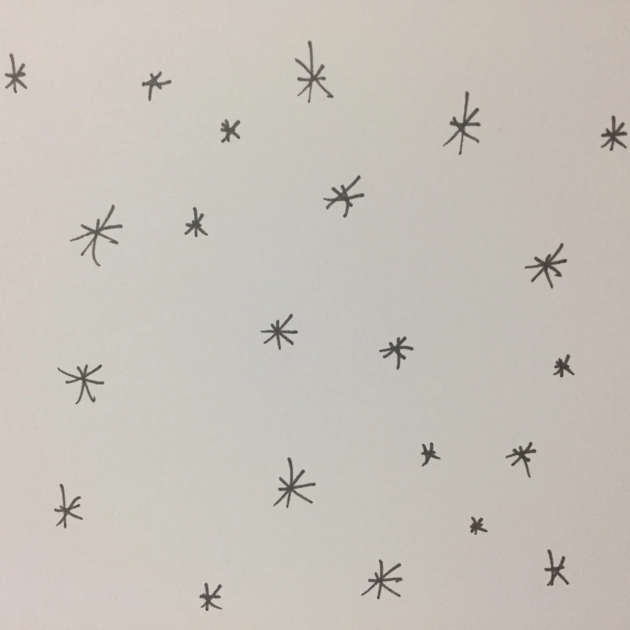  Instead of creating snowflakes in Adobe Illustrator or Photoshop, I thought it would be more fun to draw them by hand and scan them in. 