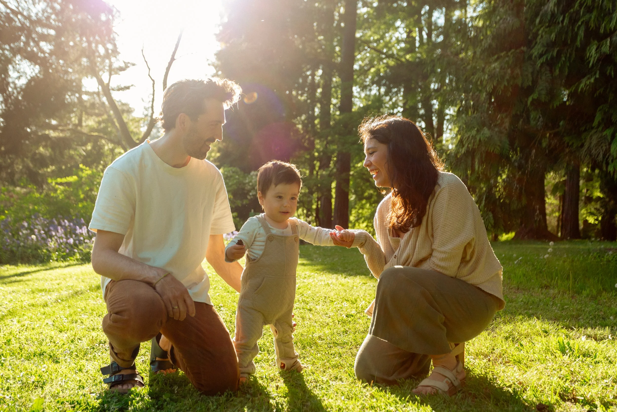 A young family in Stanley Park