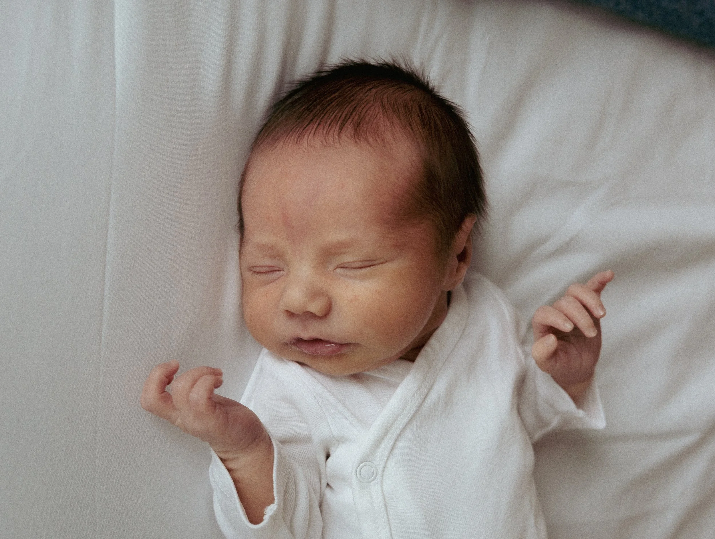 In home newborn photo session Vancouver Downtown