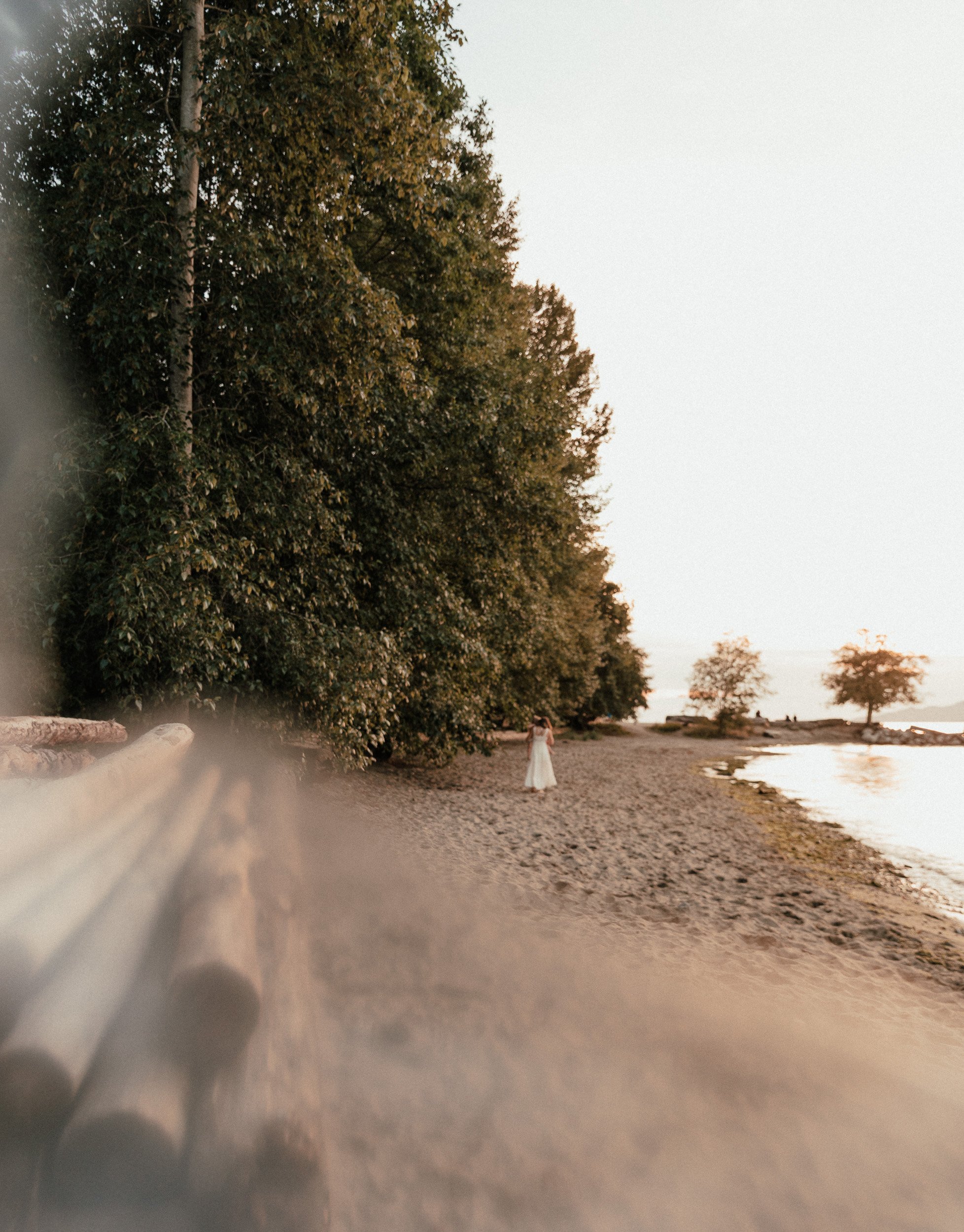 Mum and daughter on Spanish Banks Beach
