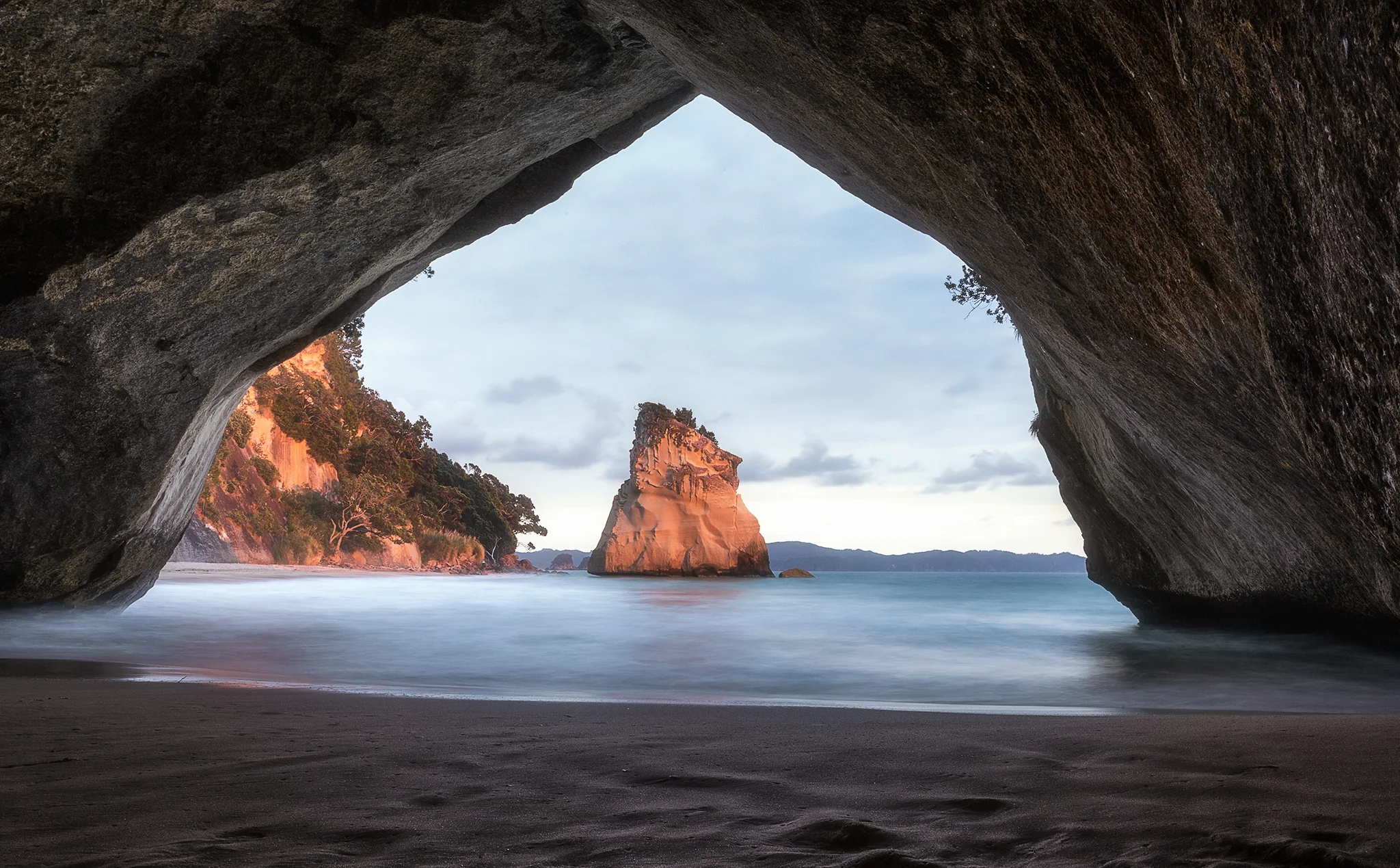 Sunrise at Cathedral Cove