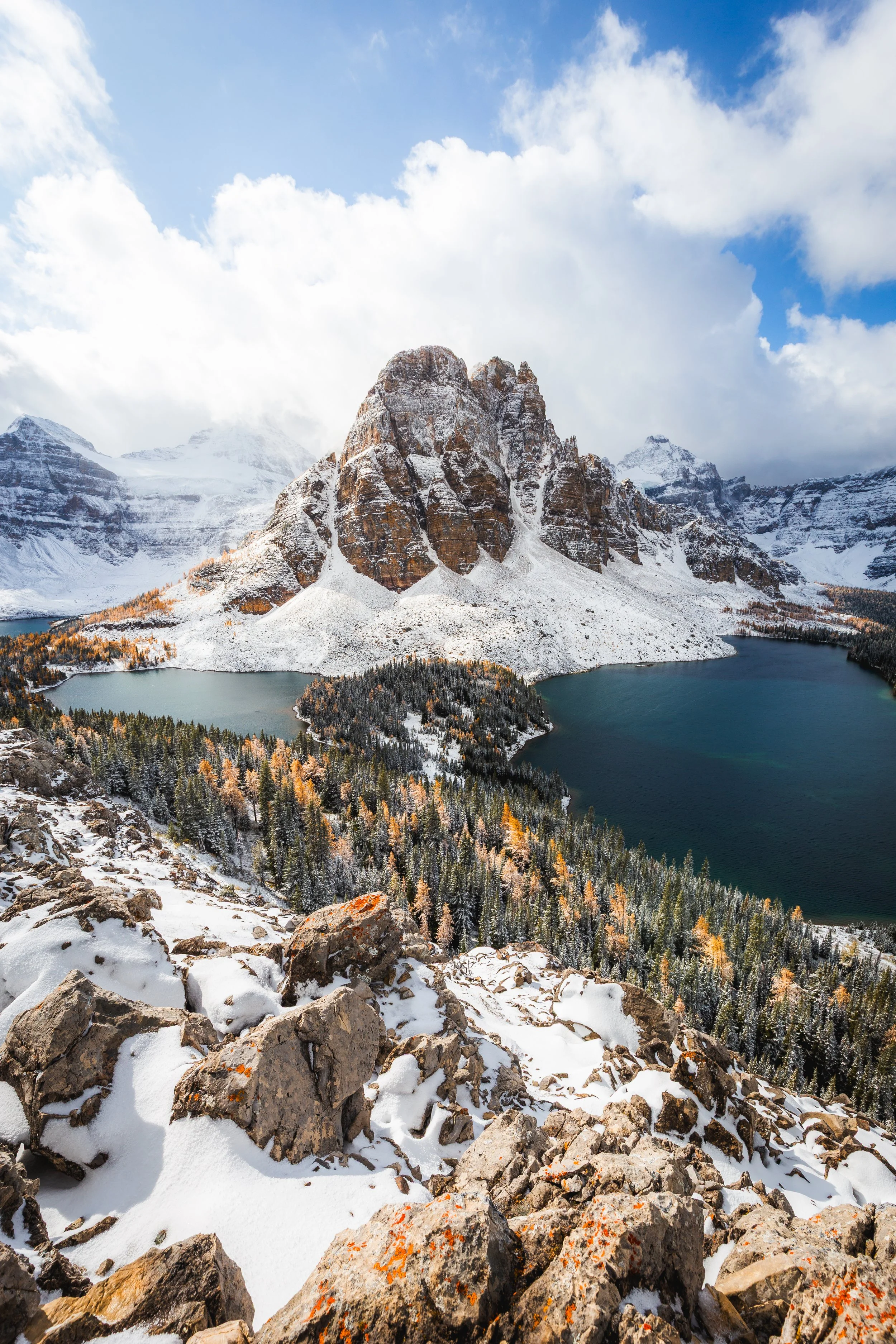 Mount Assiniboine in snow