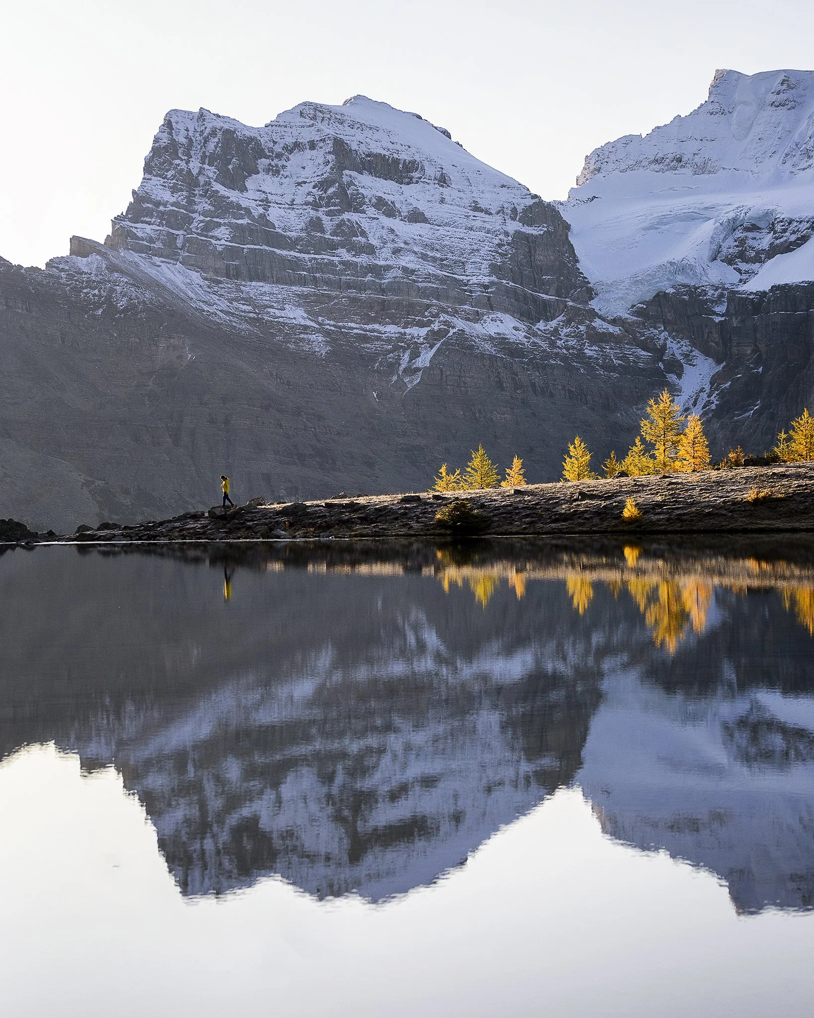 larch valley lake reflection