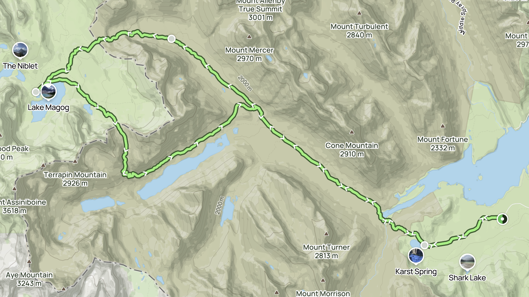 Assiniboine Lollipop loop