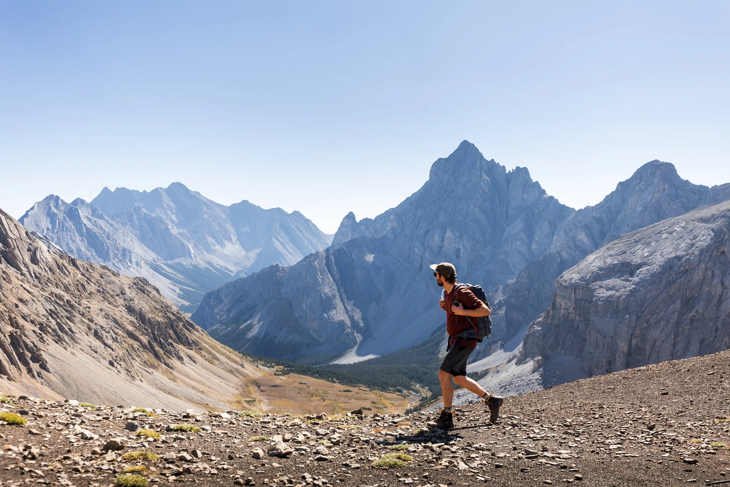 Pipers Pass, Rae Glacier And Elbow Lake
