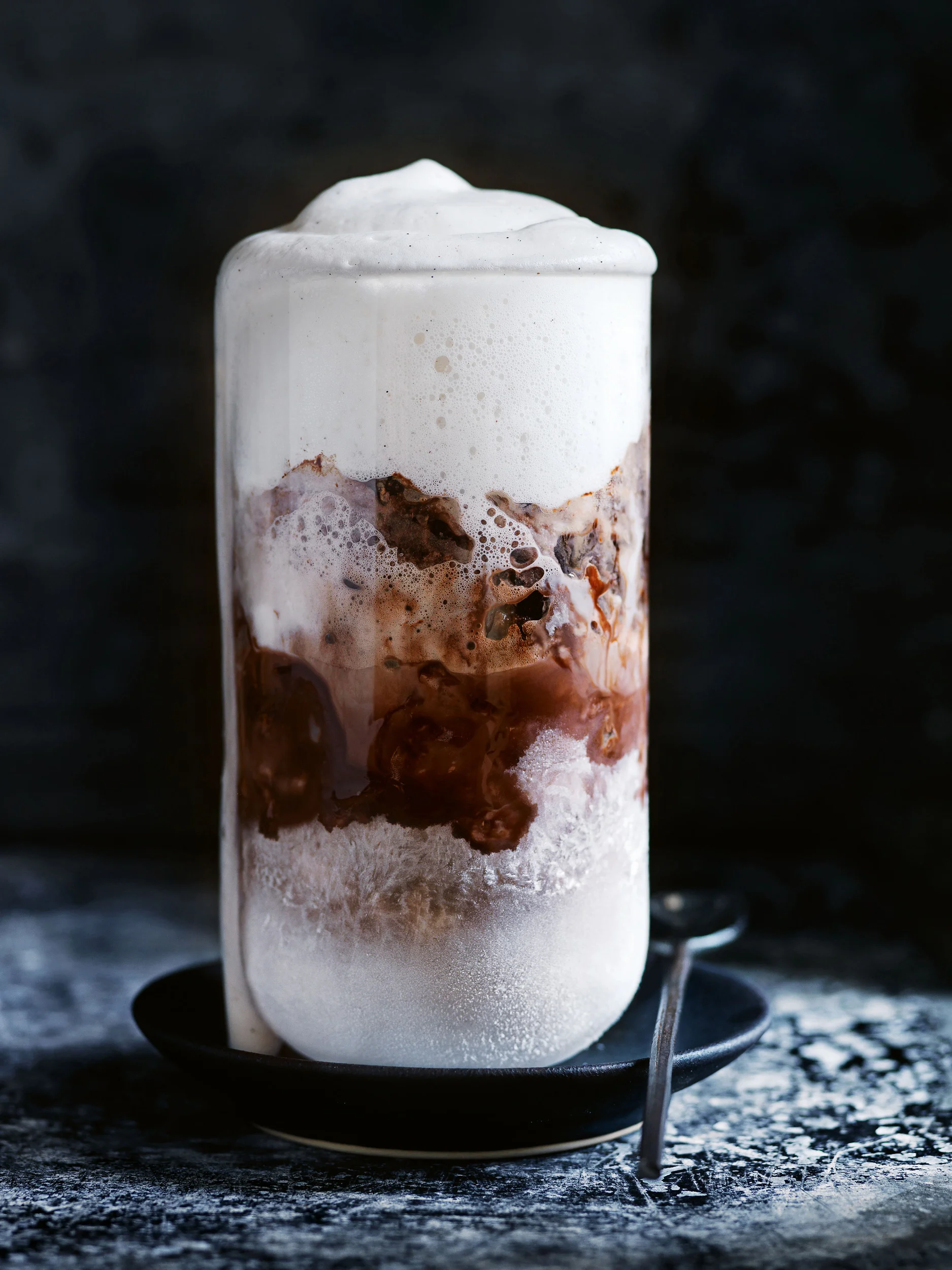Cocoa Granita With Vanilla Milk Foam