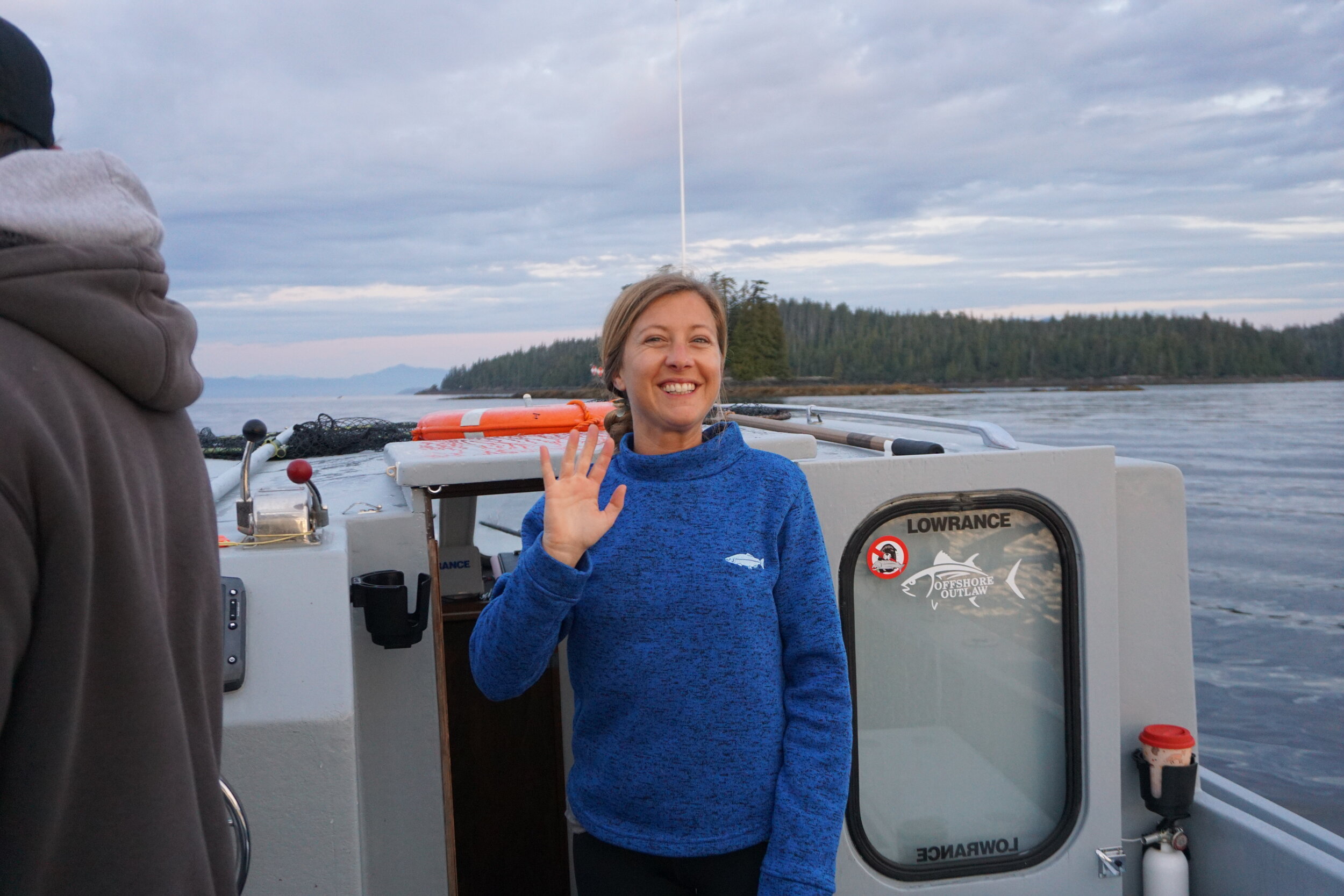 Happy Salmon charter guest.
