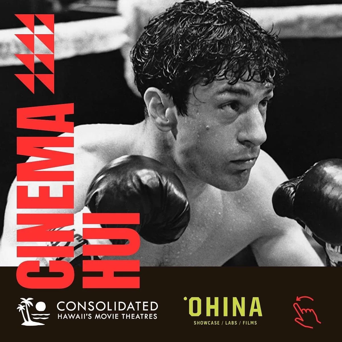 Tonight&mdash;join #Ohina for a special presentation of RAGING BULL @ConsolidatedHI Theatres Kahala 8! Don't miss this Scorsese classic, then stay afterward for a post-film discussion with #filmmakers @GerardElmore and @ChrisKahunahana.

Tickets are 