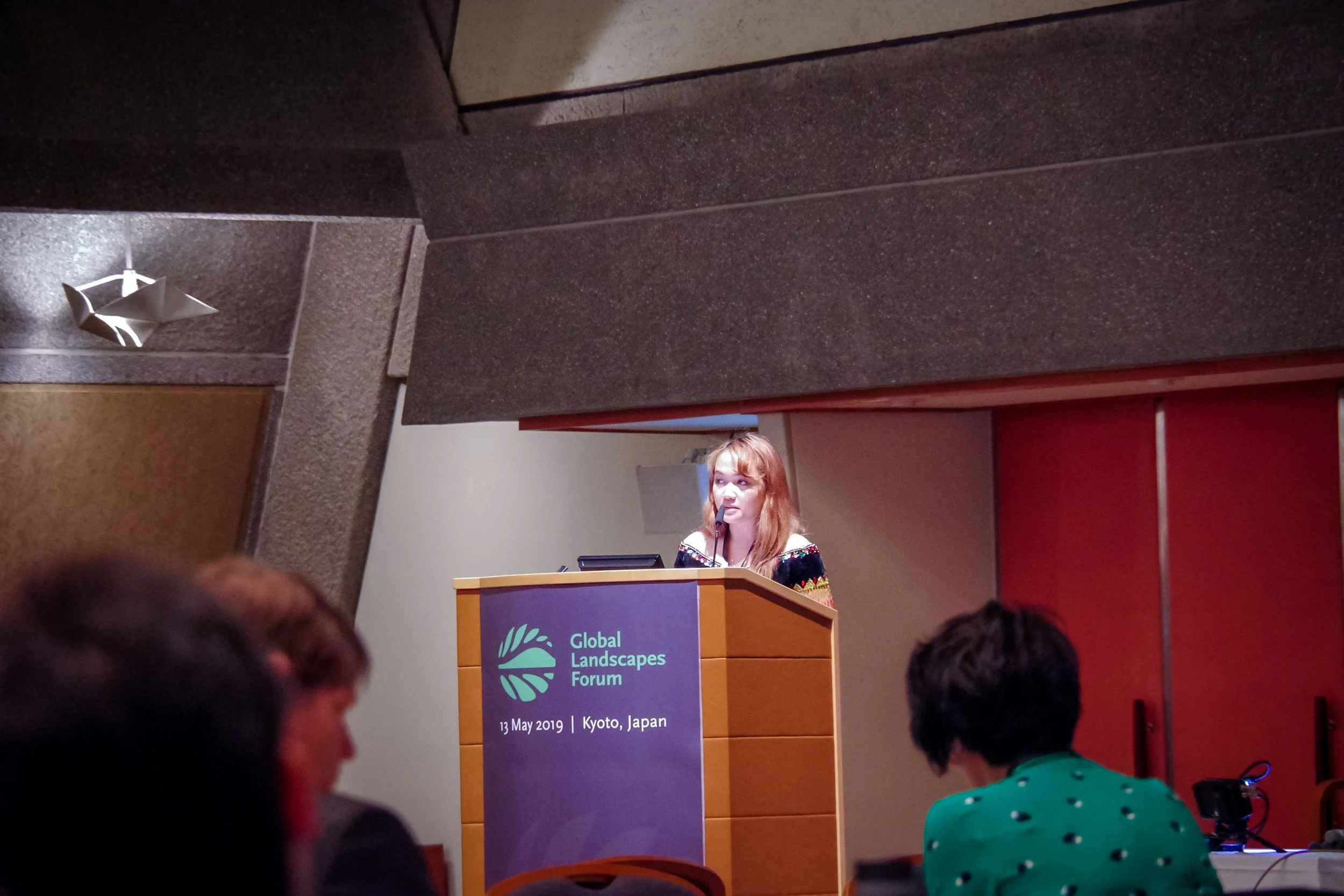 Emmanuela Shinta is giving her speech. Credit photo : GLF Mutimedia