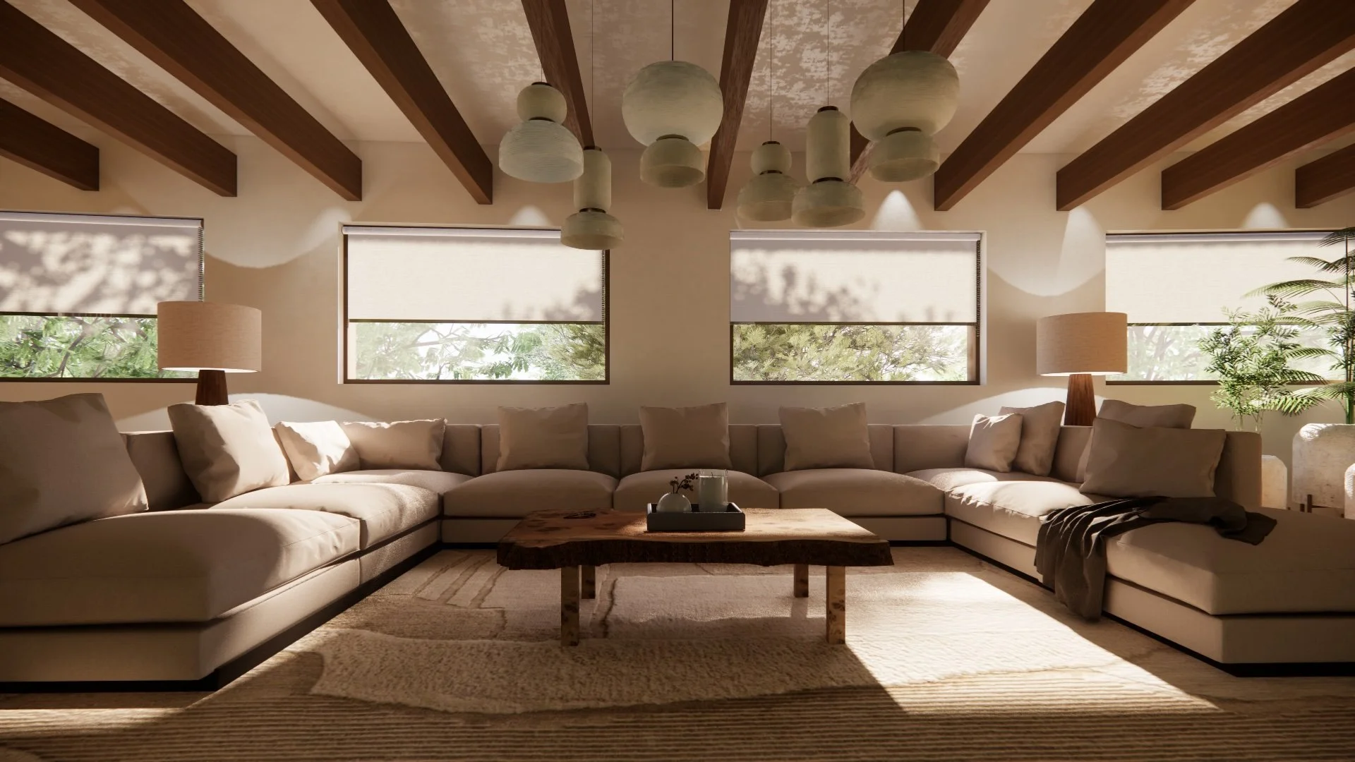 mindfulness room interior design by Biofilico for Carnegie Mellon University Qatar (CMUQ)