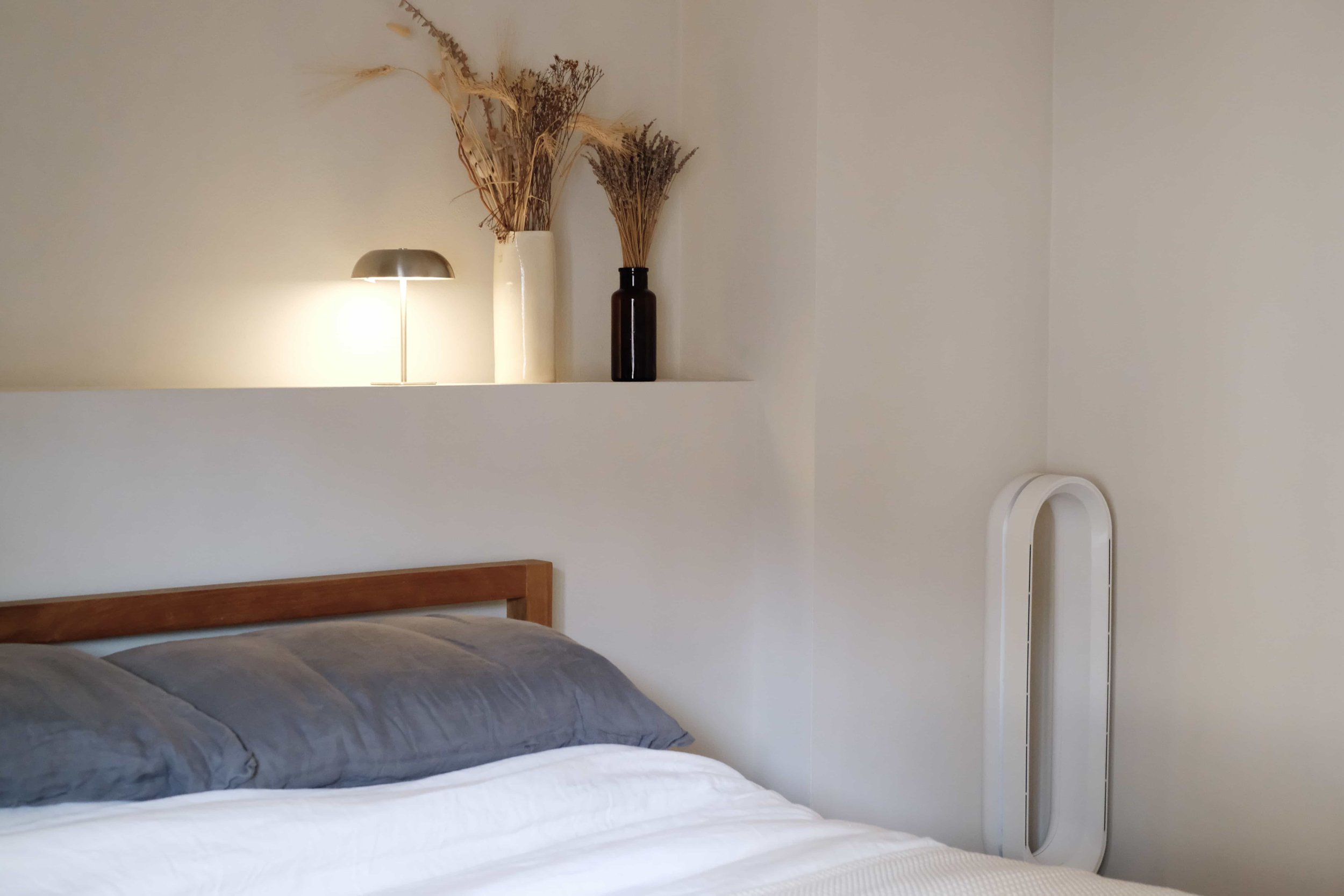 Casa Costa Barcelona healthy interiors retrofit bedroom interior with air purification natural linens eco finishes