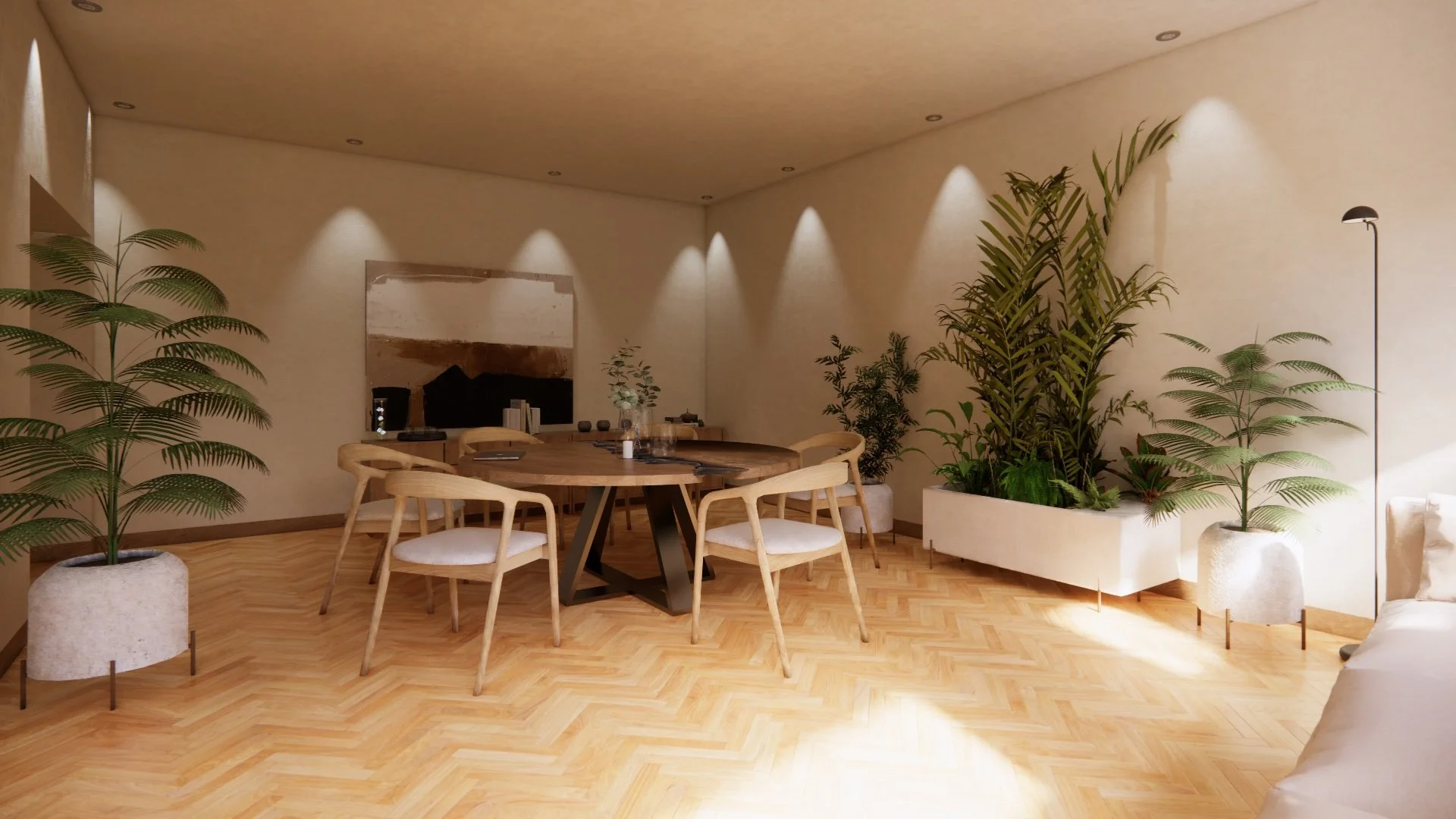 ladies only social room interior design for carnegie mellon university qatar (CMUQ) by biofilico