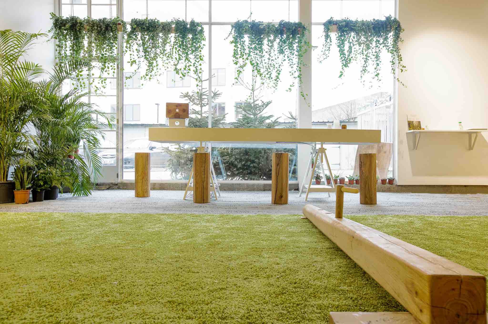 Ecofriendly Modern Office Interior With Brick Wall Waiting Area And Indoor  Plants Stock Photo - Download Image Now - iStock