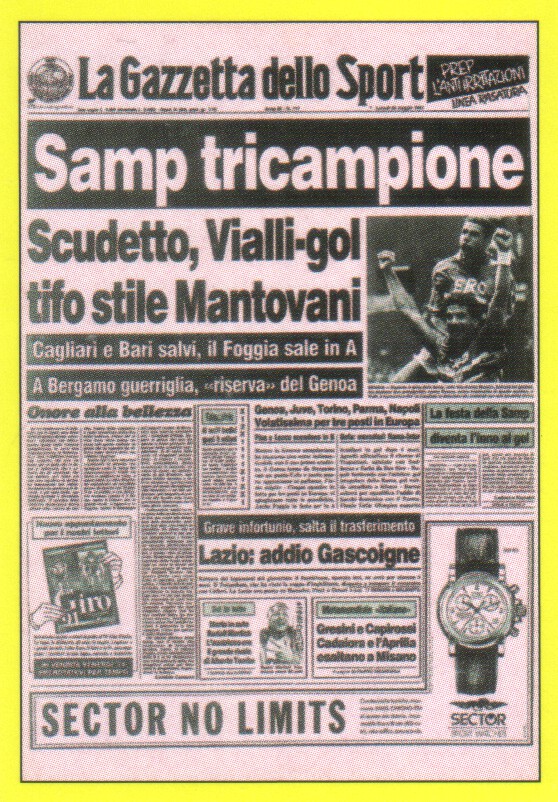 Pagina Gazzetta articolo posto in Europa