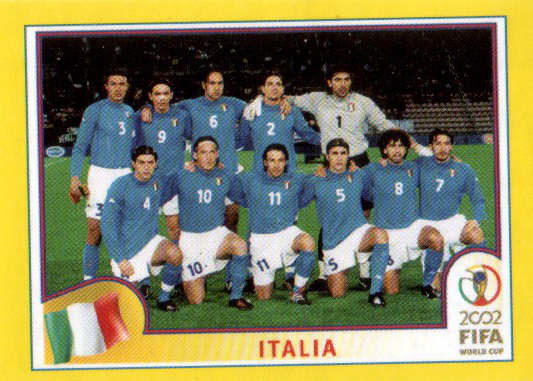Squadra Nazionale Italiana Korea-Japan 2002 con Cannavaro