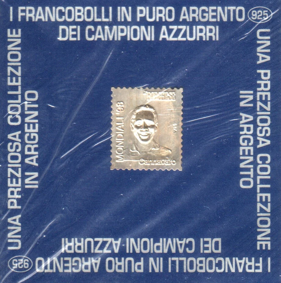 Il Borghese francobolli in argento dei Campioni Azzurri a Francia 98
