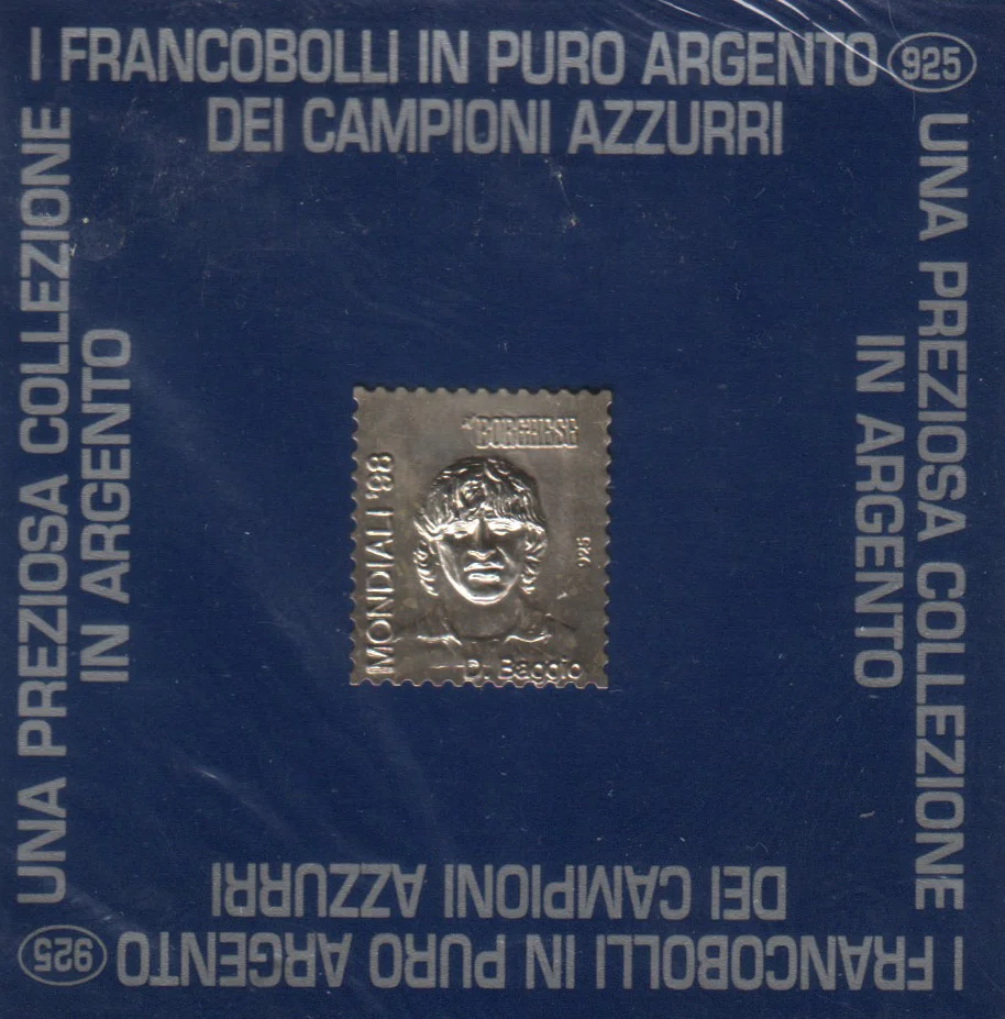 Il Borghese francobolli in argento dei campioni azzurri a Francia 98