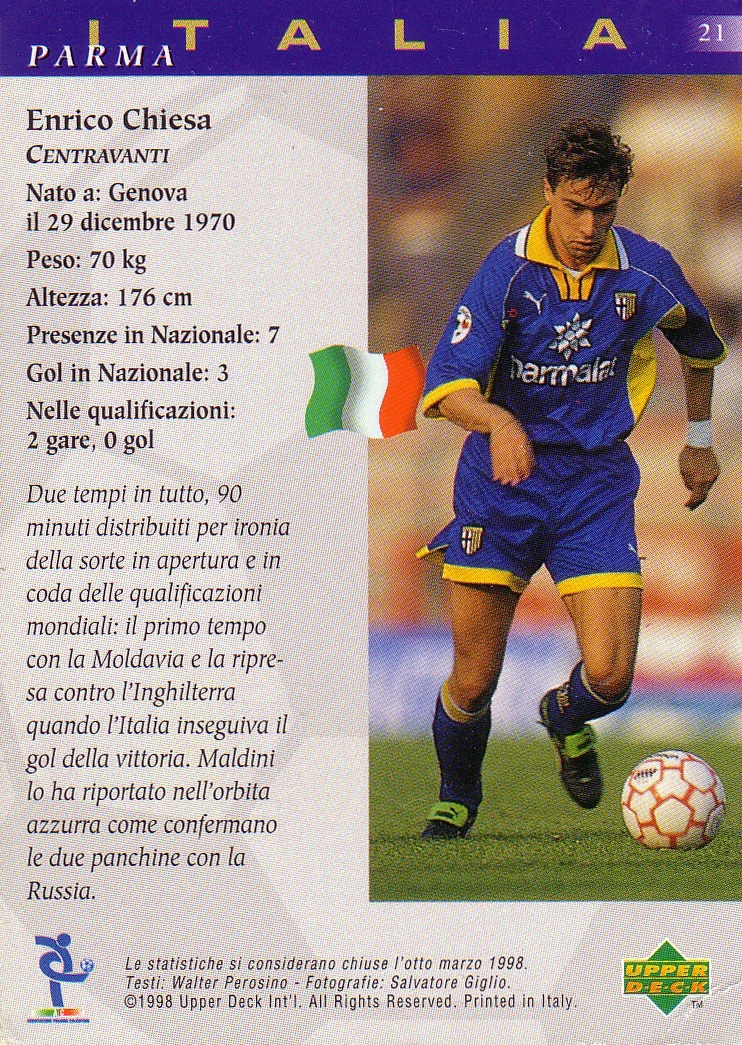  Upper Deck Campioni al Mondiale 1998 